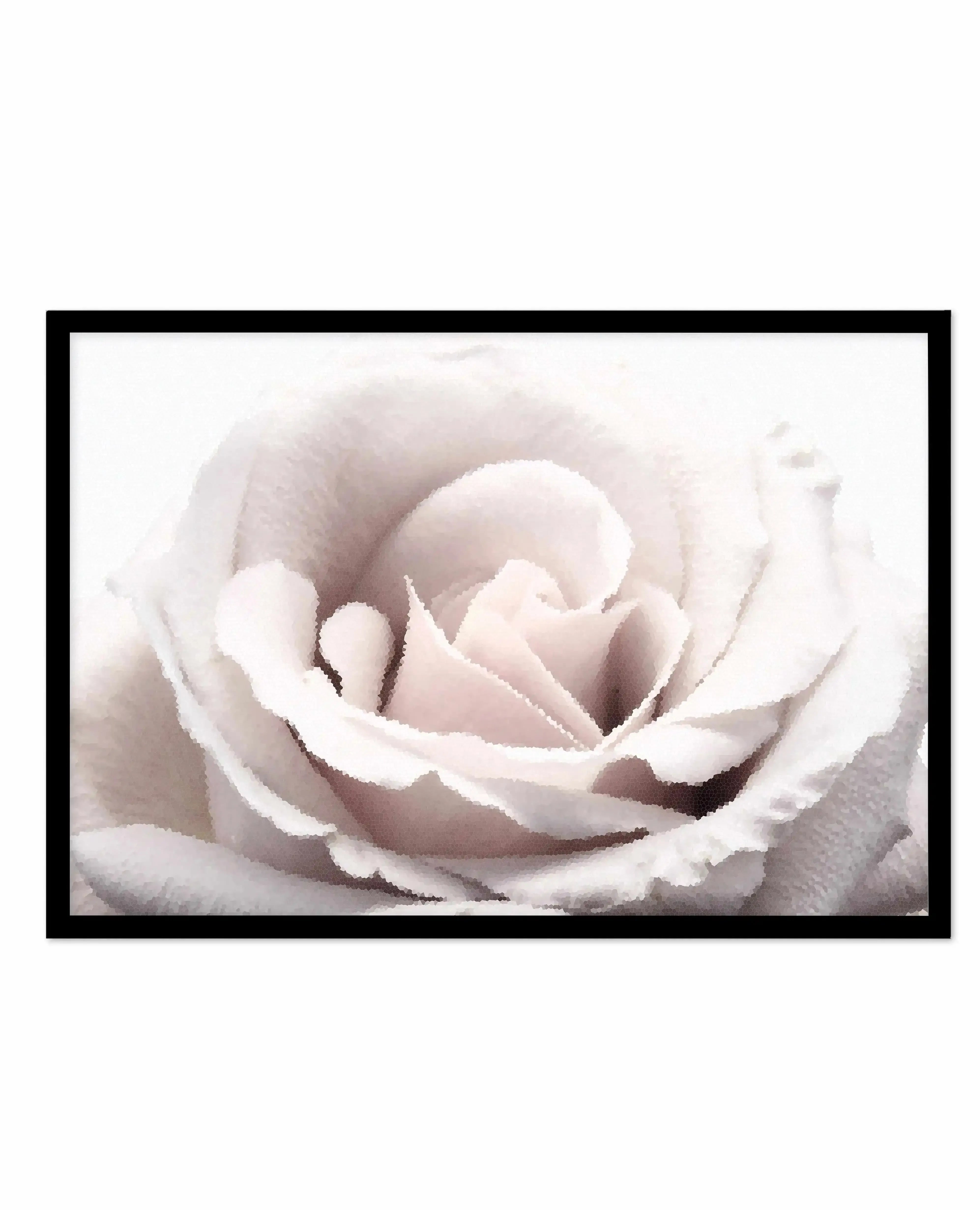 Mosaic Rose Art Print-PRINT-Olive et Oriel-Olive et Oriel-A5 | 5.8" x 8.3" | 14.8 x 21cm-Black-With White Border-Buy-Australian-Art-Prints-Online-with-Olive-et-Oriel-Your-Artwork-Specialists-Austrailia-Decorate-With-Coastal-Photo-Wall-Art-Prints-From-Our-Beach-House-Artwork-Collection-Fine-Poster-and-Framed-Artwork