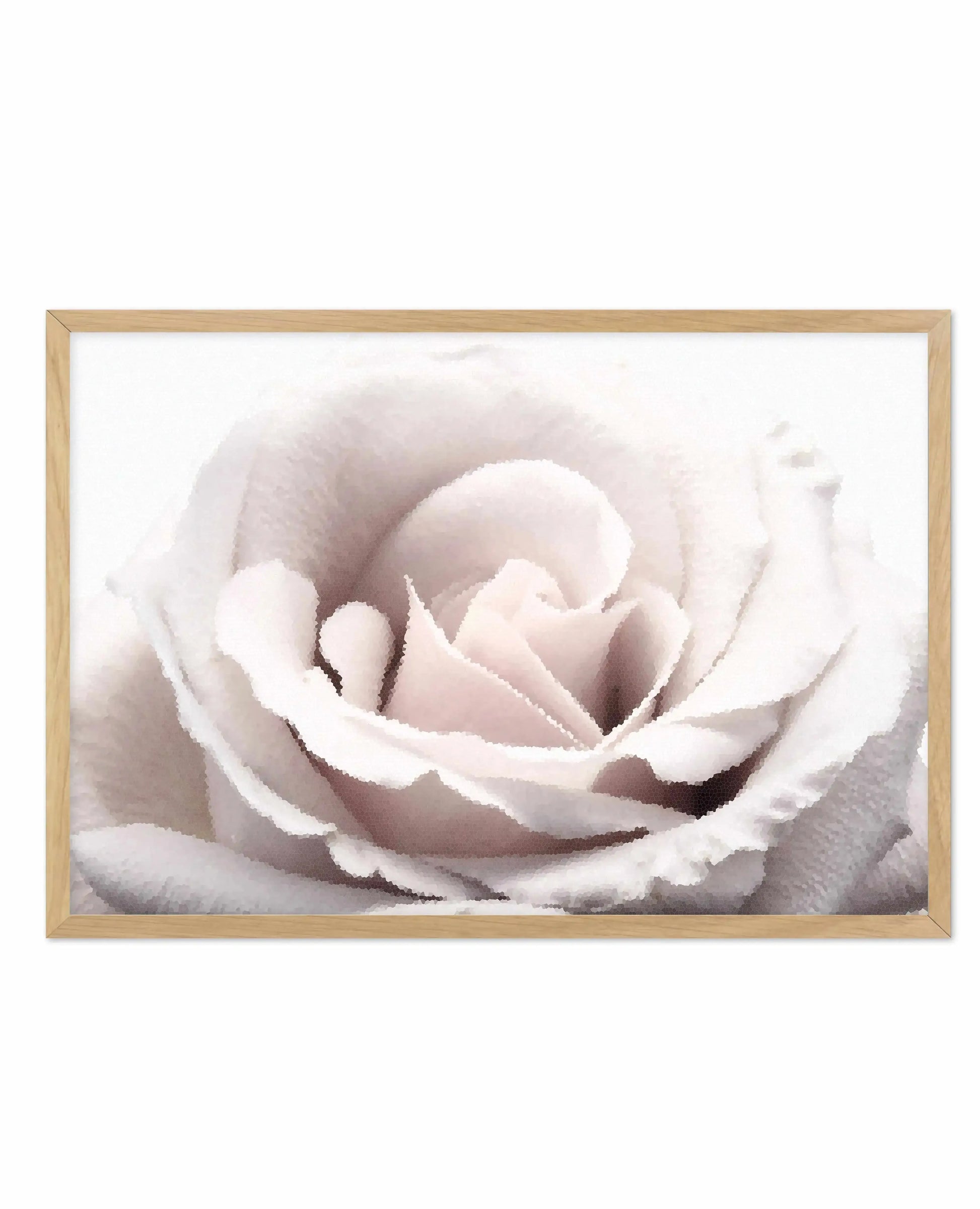 Mosaic Rose Art Print-PRINT-Olive et Oriel-Olive et Oriel-A5 | 5.8" x 8.3" | 14.8 x 21cm-Oak-With White Border-Buy-Australian-Art-Prints-Online-with-Olive-et-Oriel-Your-Artwork-Specialists-Austrailia-Decorate-With-Coastal-Photo-Wall-Art-Prints-From-Our-Beach-House-Artwork-Collection-Fine-Poster-and-Framed-Artwork