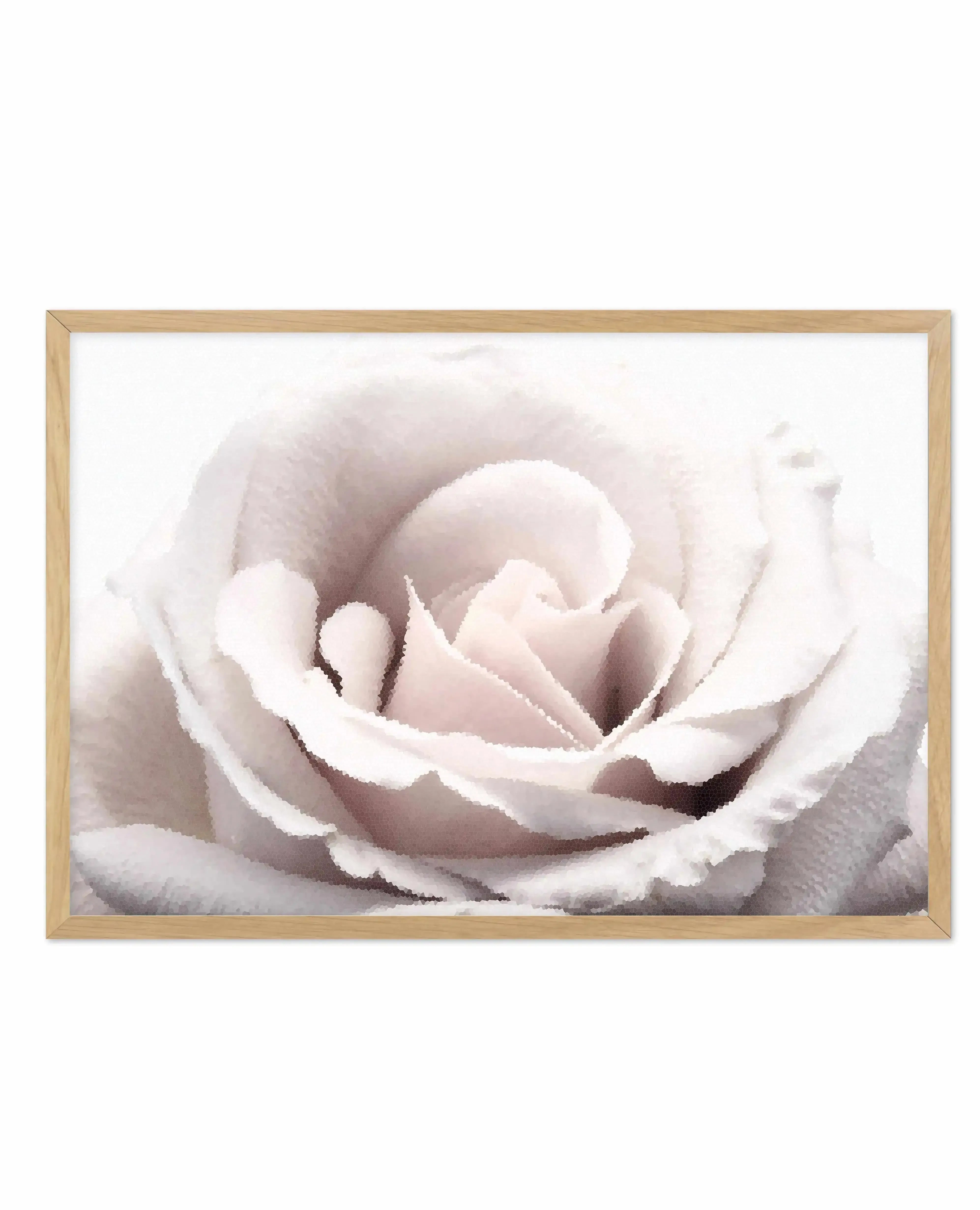 Mosaic Rose Art Print-PRINT-Olive et Oriel-Olive et Oriel-A5 | 5.8" x 8.3" | 14.8 x 21cm-Oak-With White Border-Buy-Australian-Art-Prints-Online-with-Olive-et-Oriel-Your-Artwork-Specialists-Austrailia-Decorate-With-Coastal-Photo-Wall-Art-Prints-From-Our-Beach-House-Artwork-Collection-Fine-Poster-and-Framed-Artwork