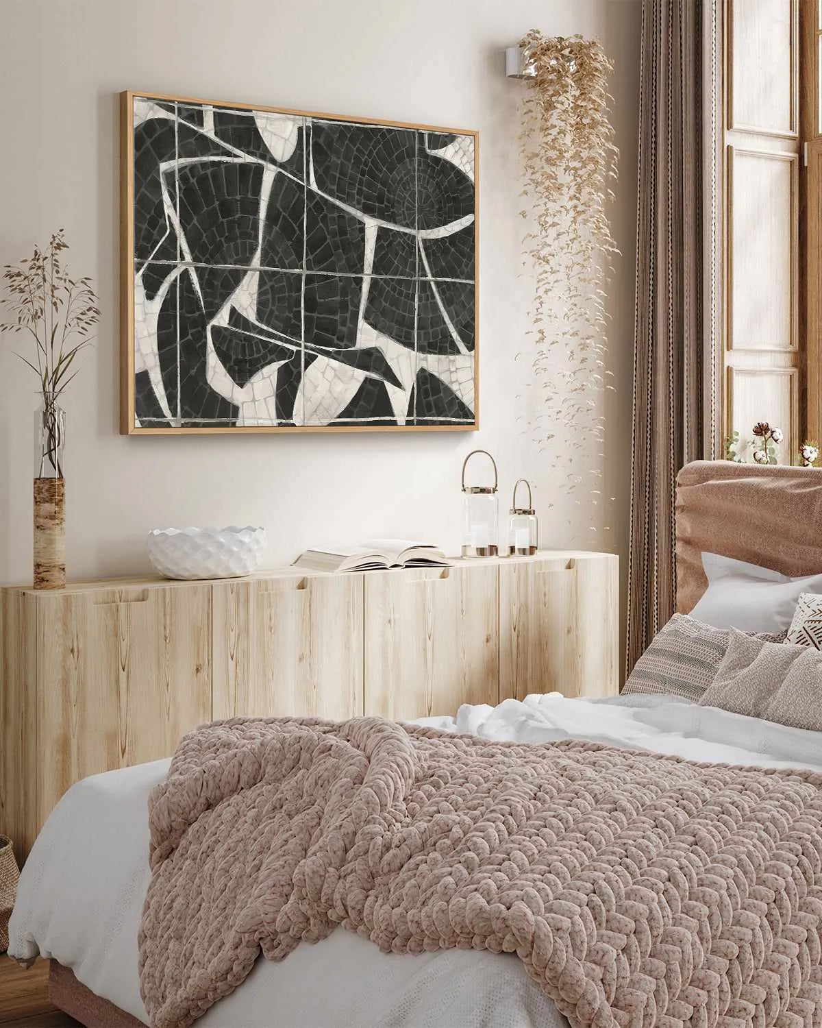 Mosaic Tiles | Framed Canvas Art Print from Olive et Oriel where you can shop wallpaper and artworks online