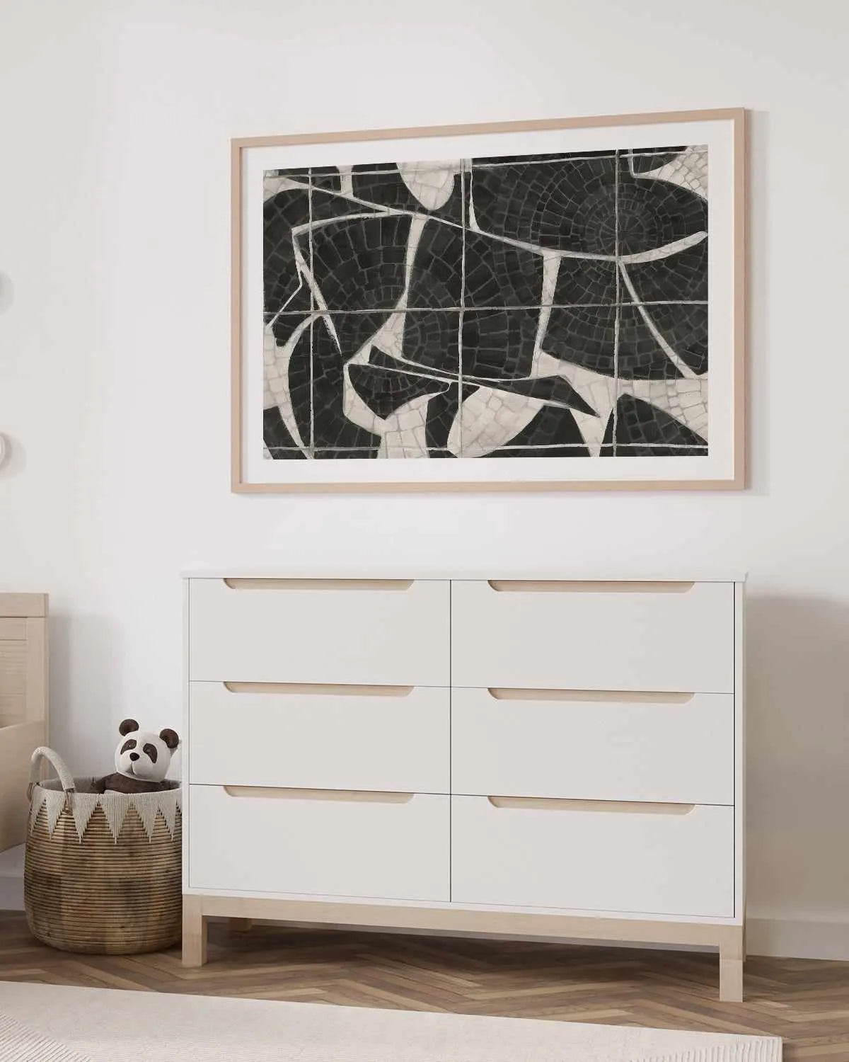 Mosaic Tiles Art Print from Olive et Oriel where you can shop wallpaper and artworks online