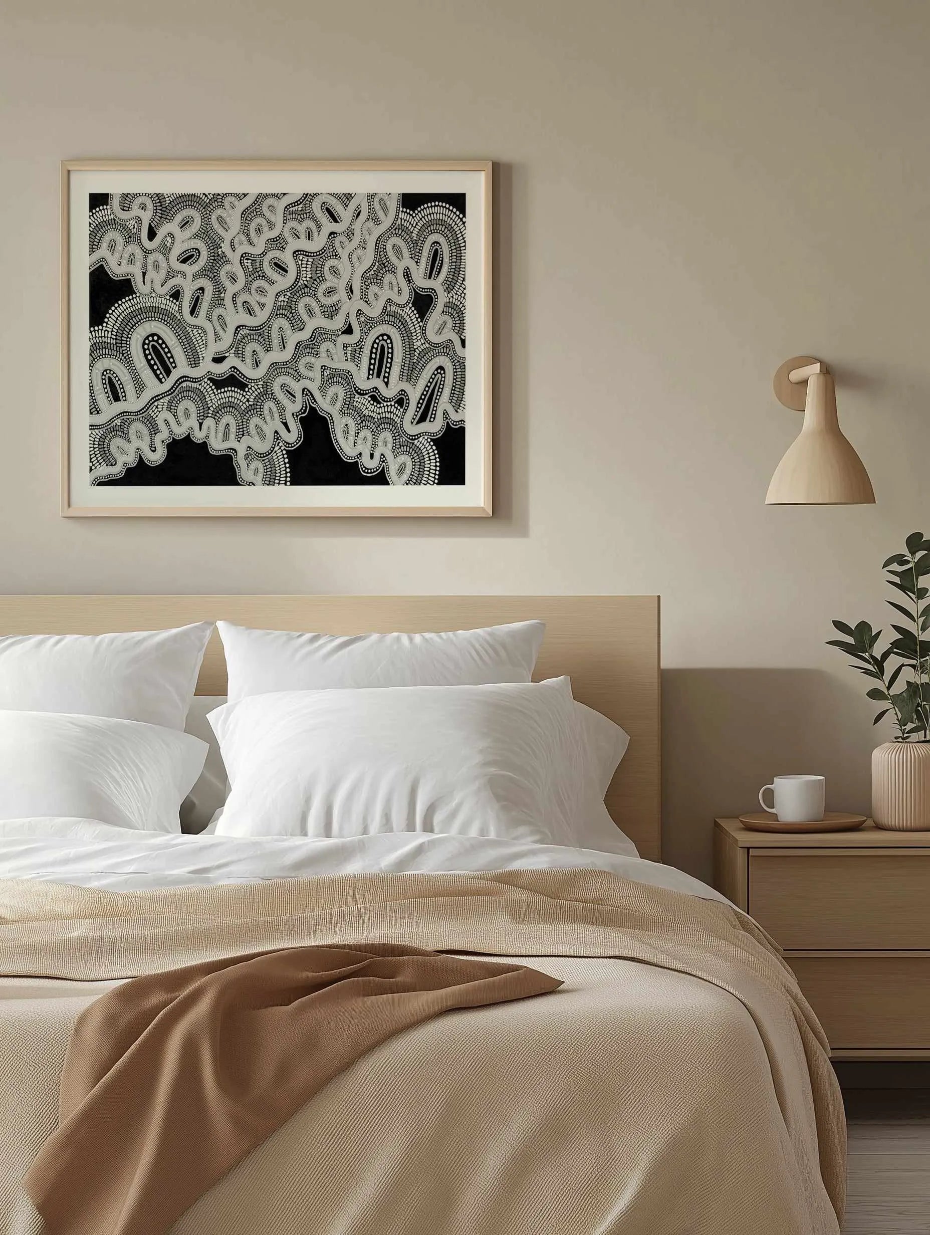 Mother is Earth | Monotone by Leah Cummins Art Print from Olive et Oriel where you can shop wallpaper and artworks online