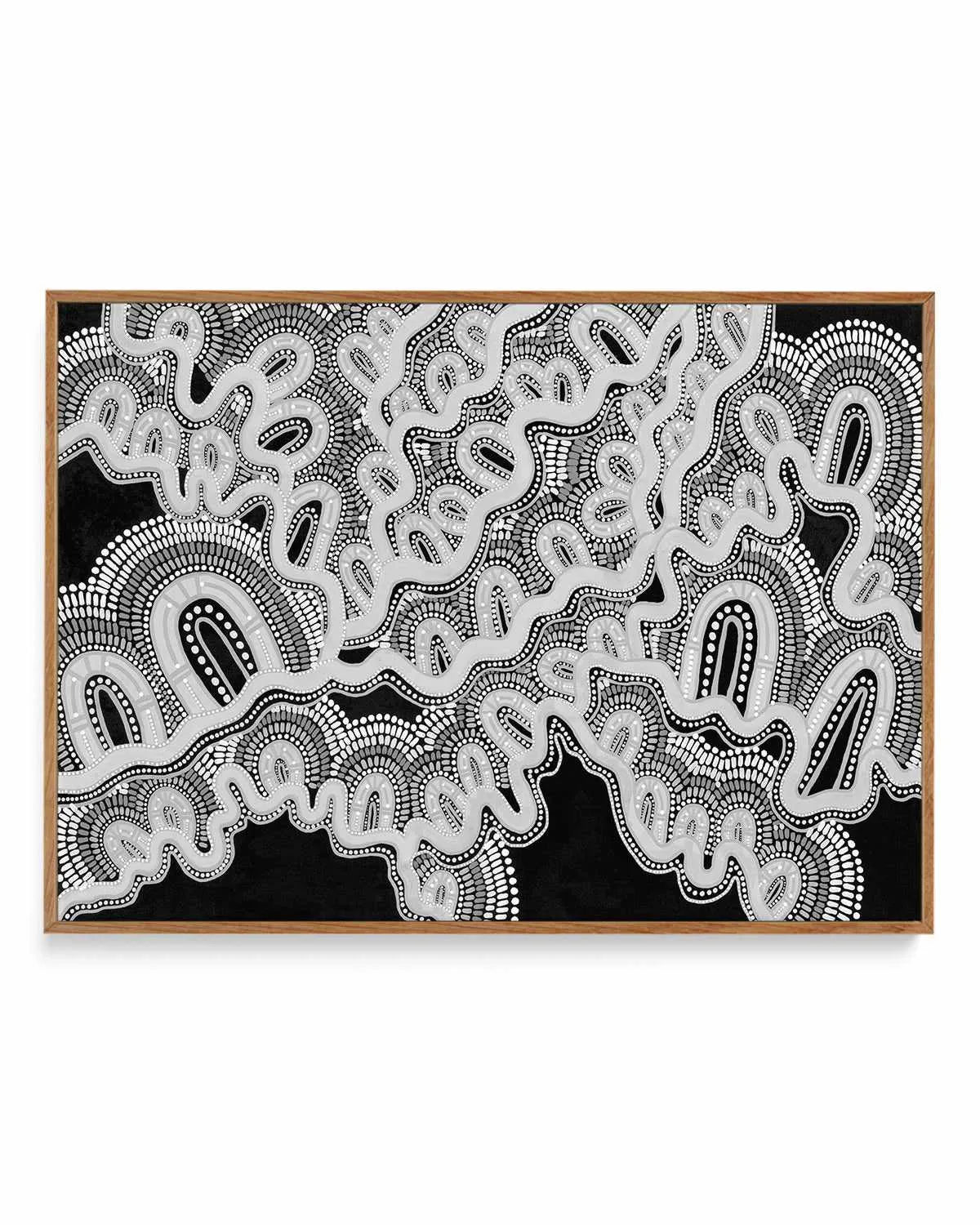 Mother is Earth | Monotone by Leah Cummins | Framed Canvas Art Print from Olive et Oriel where you can shop wallpaper and artworks online