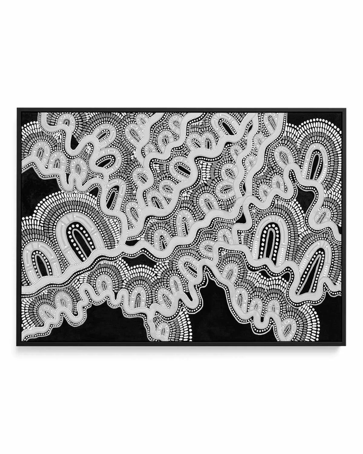 Mother is Earth | Monotone by Leah Cummins | Framed Canvas Art Print from Olive et Oriel where you can shop wallpaper and artworks online