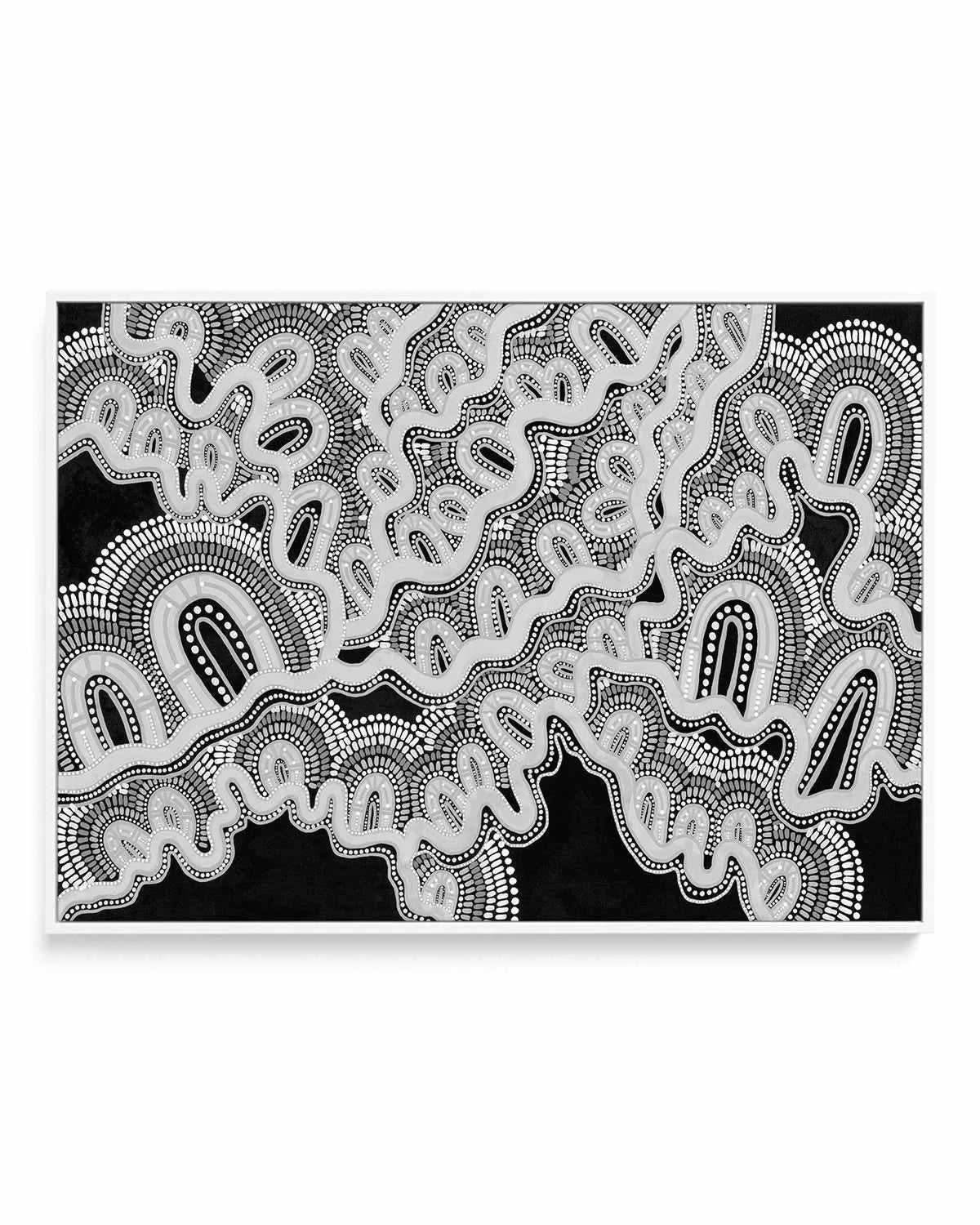 Mother is Earth | Monotone by Leah Cummins | Framed Canvas Art Print from Olive et Oriel where you can shop wallpaper and artworks online