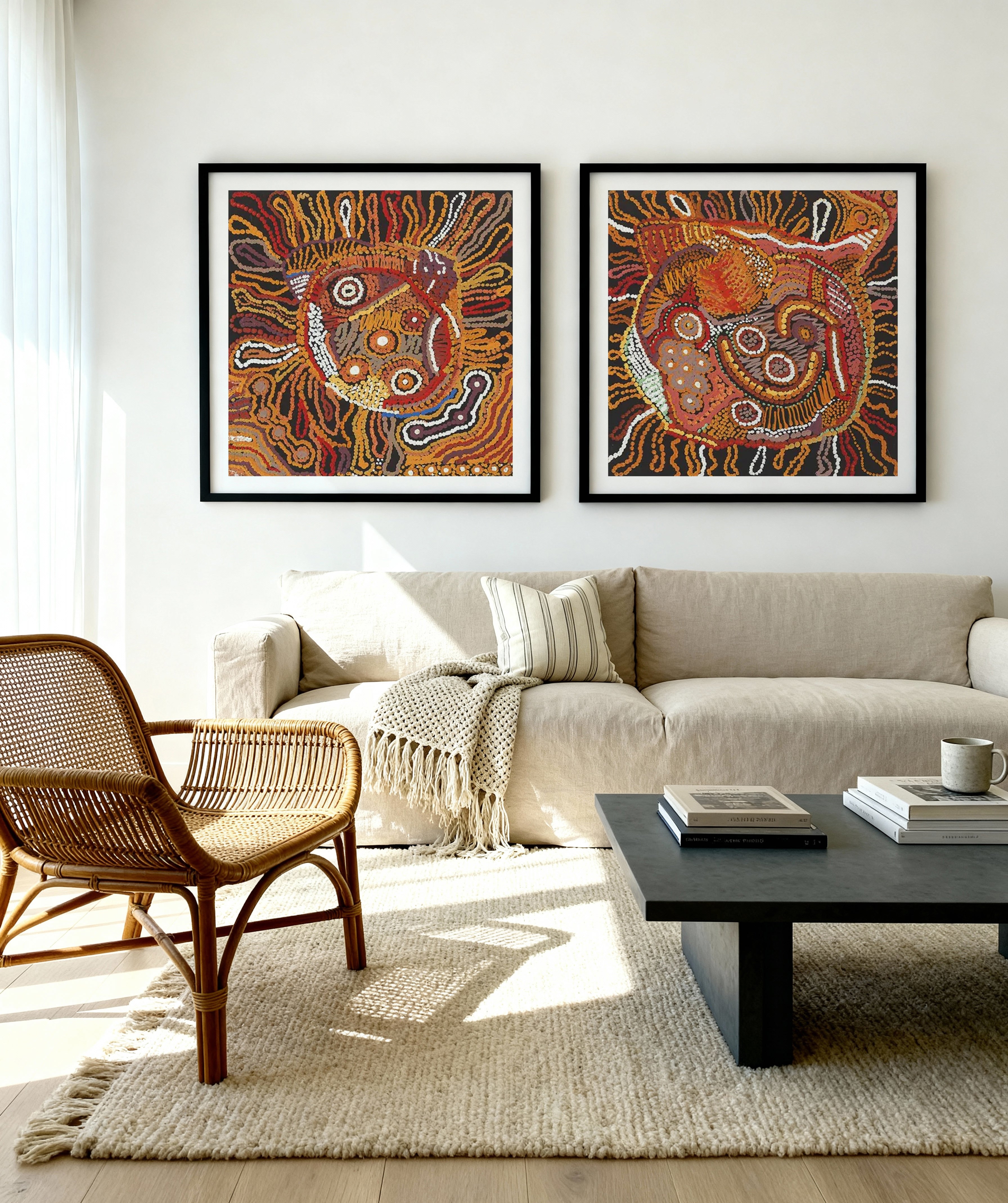 Mothers Country II & VII by Emma Nangari Roepcke Art Print Set of 2 | Matching Wall Art