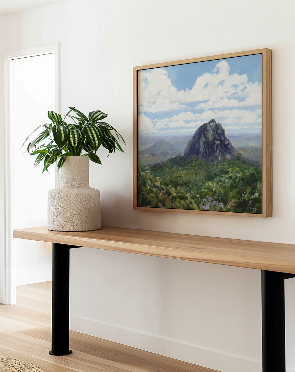 Mount Tibrogargan by Meredith Howse | Framed Canvas Art Print