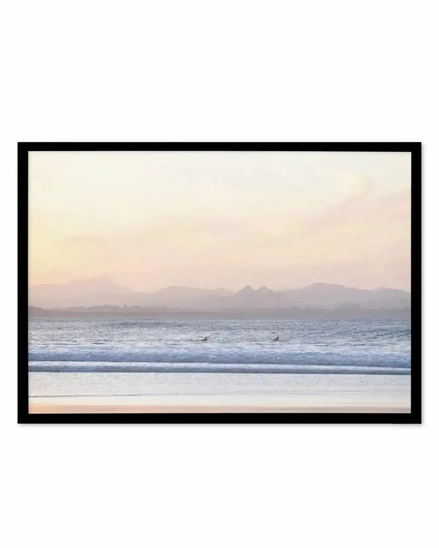 Mount Warning, Surfers View | Byron Art Print blue orange art print