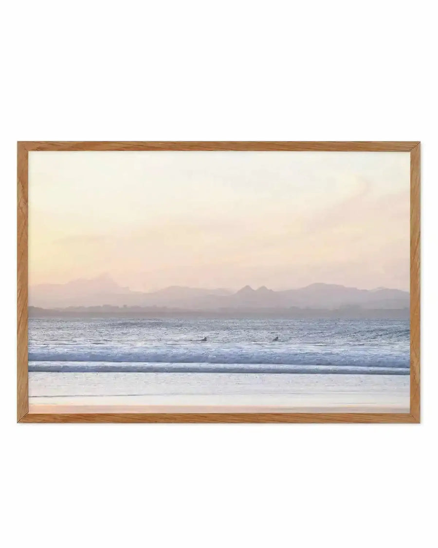 Mount Warning, Surfers View | Byron Art Print blue orange art print