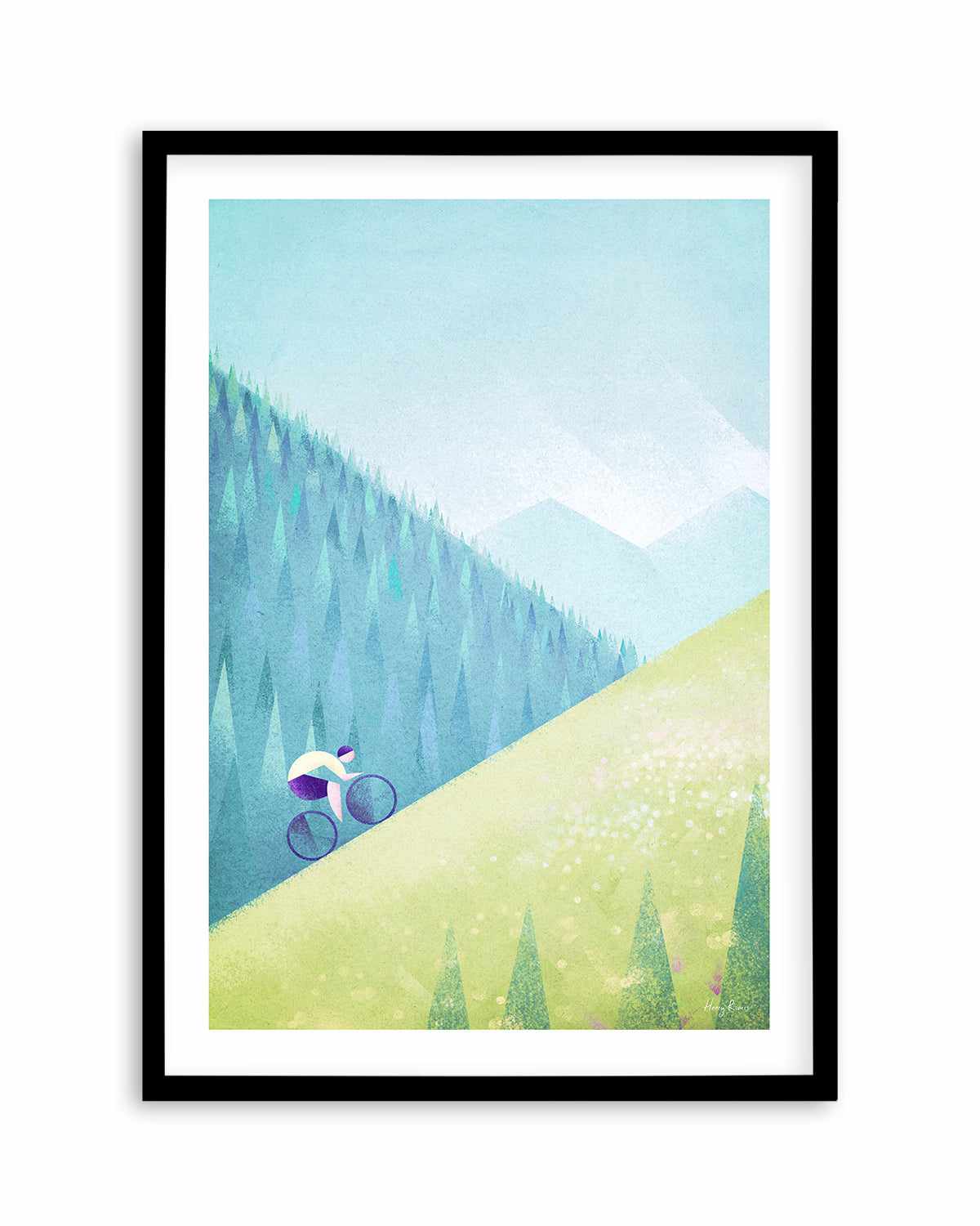 Mountain Cycle by Henry Rivers Art Print