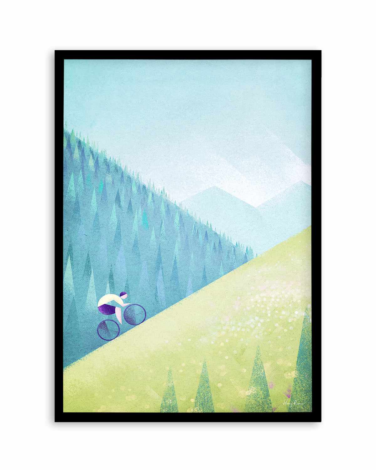 Mountain Cycle by Henry Rivers Art Print