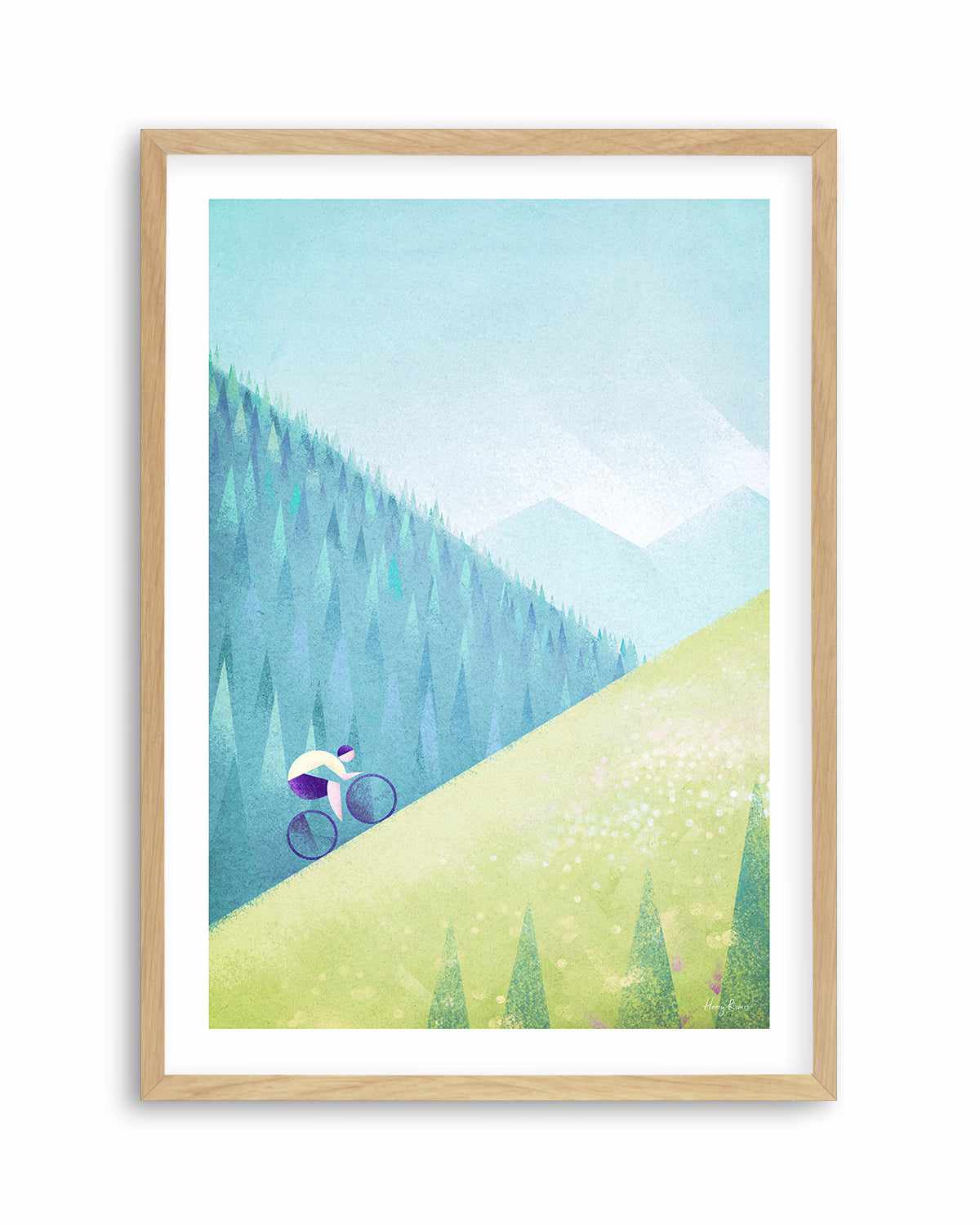 Mountain Cycle by Henry Rivers Art Print