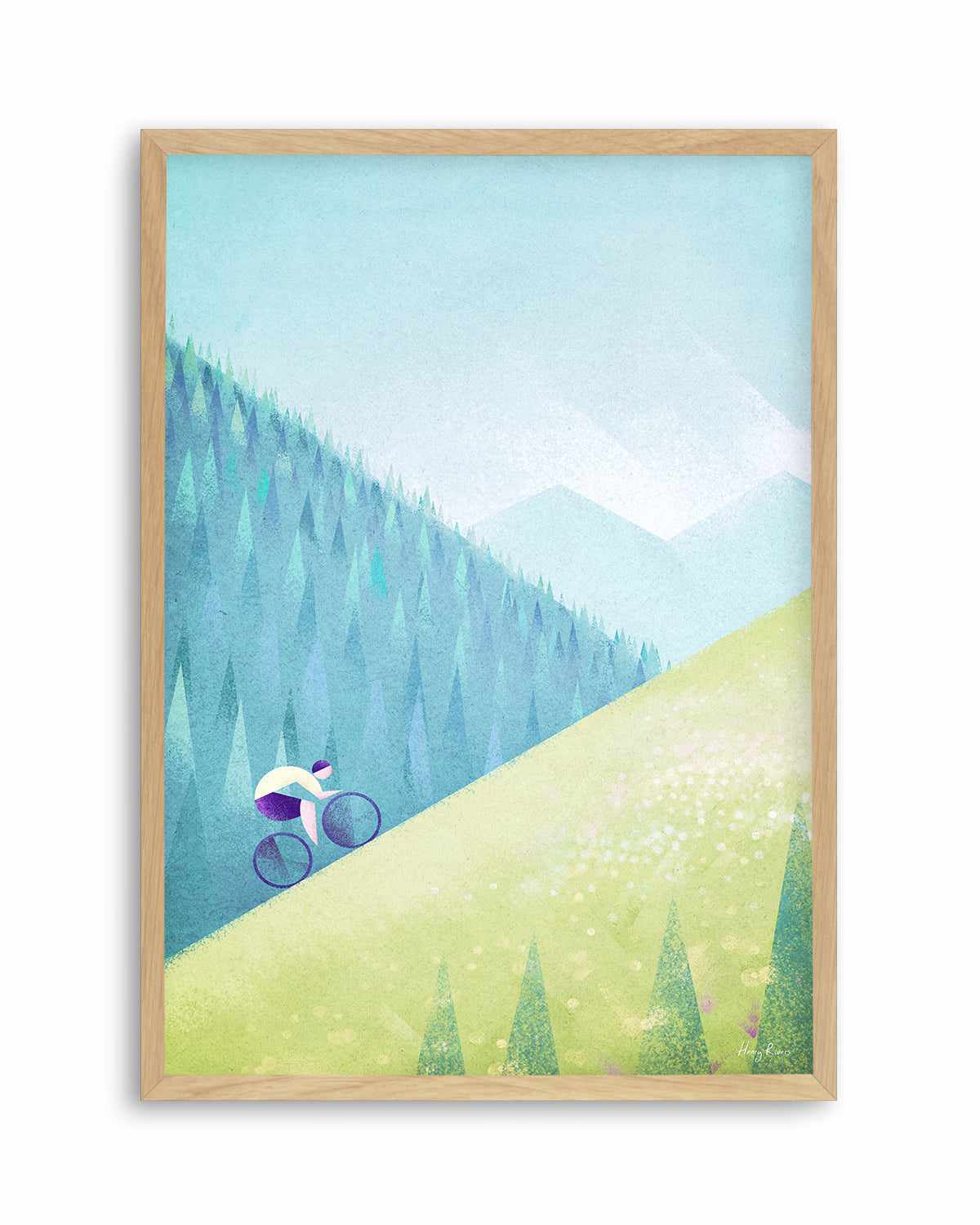 Mountain Cycle by Henry Rivers Art Print