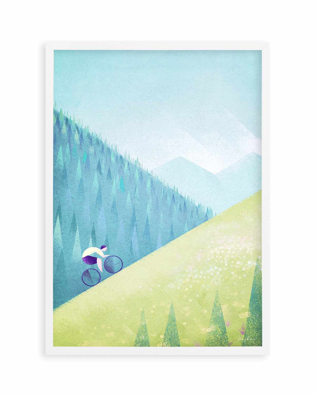 Mountain Cycle by Henry Rivers Art Print