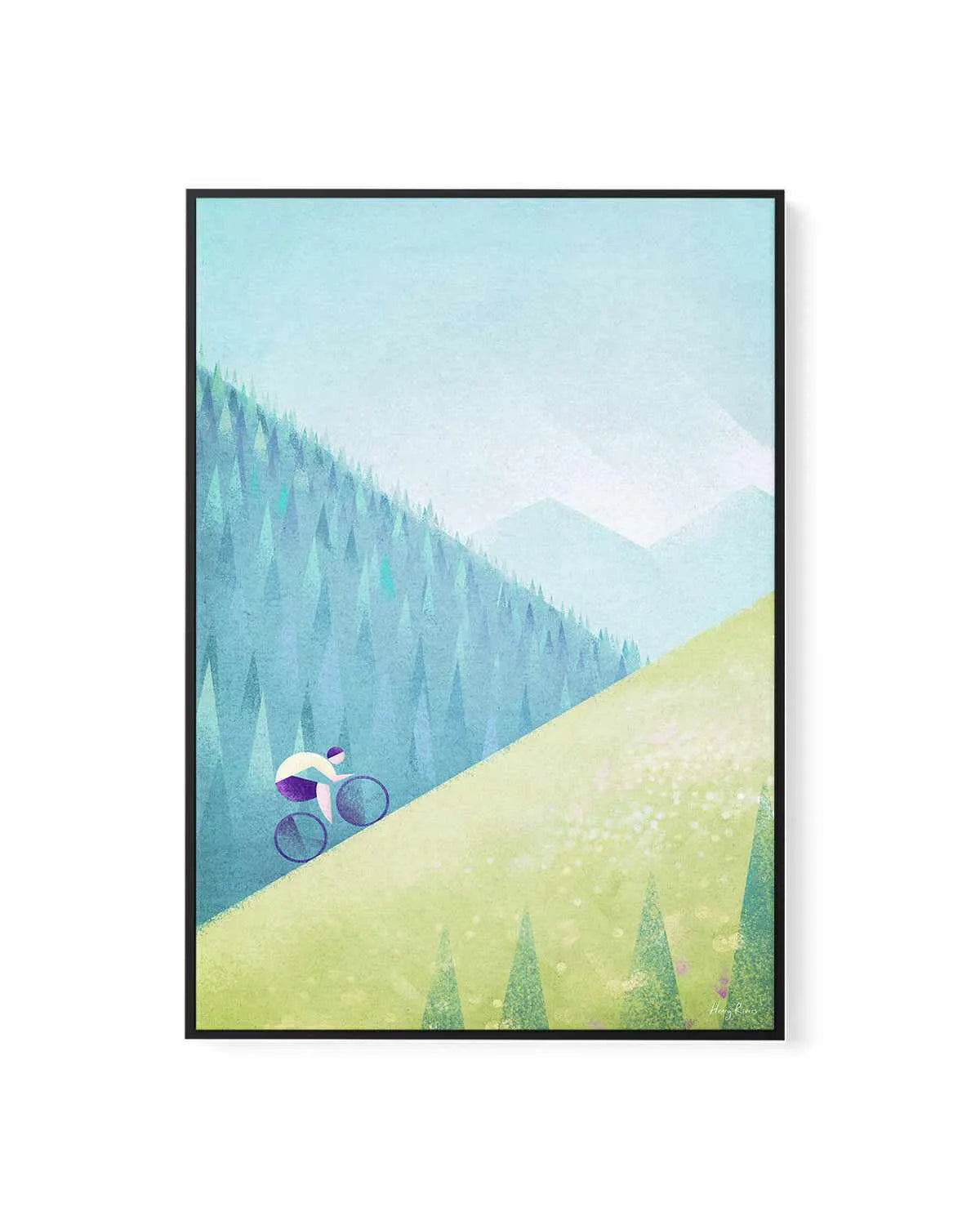 Mountain Cycle by Henry Rivers | Framed Canvas Art Print from Olive et Oriel where you can shop wallpaper and artworks online