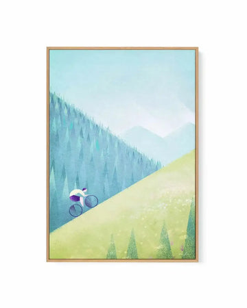 Mountain Cycle by Henry Rivers | Framed Canvas Art Print from Olive et Oriel where you can shop wallpaper and artworks online