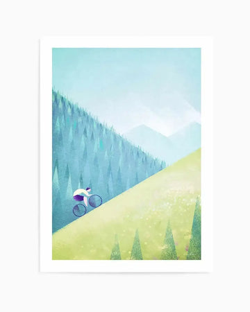 Mountain Cycle by Henry Rivers Art Print from Olive et Oriel where you can shop wallpaper and artworks online