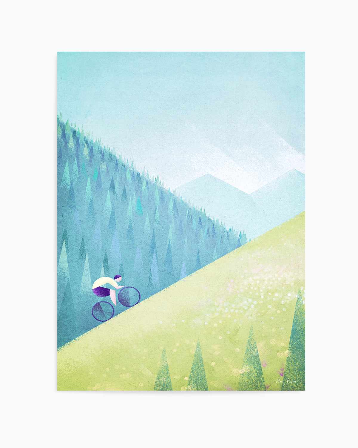 Mountain Cycle by Henry Rivers Art Print