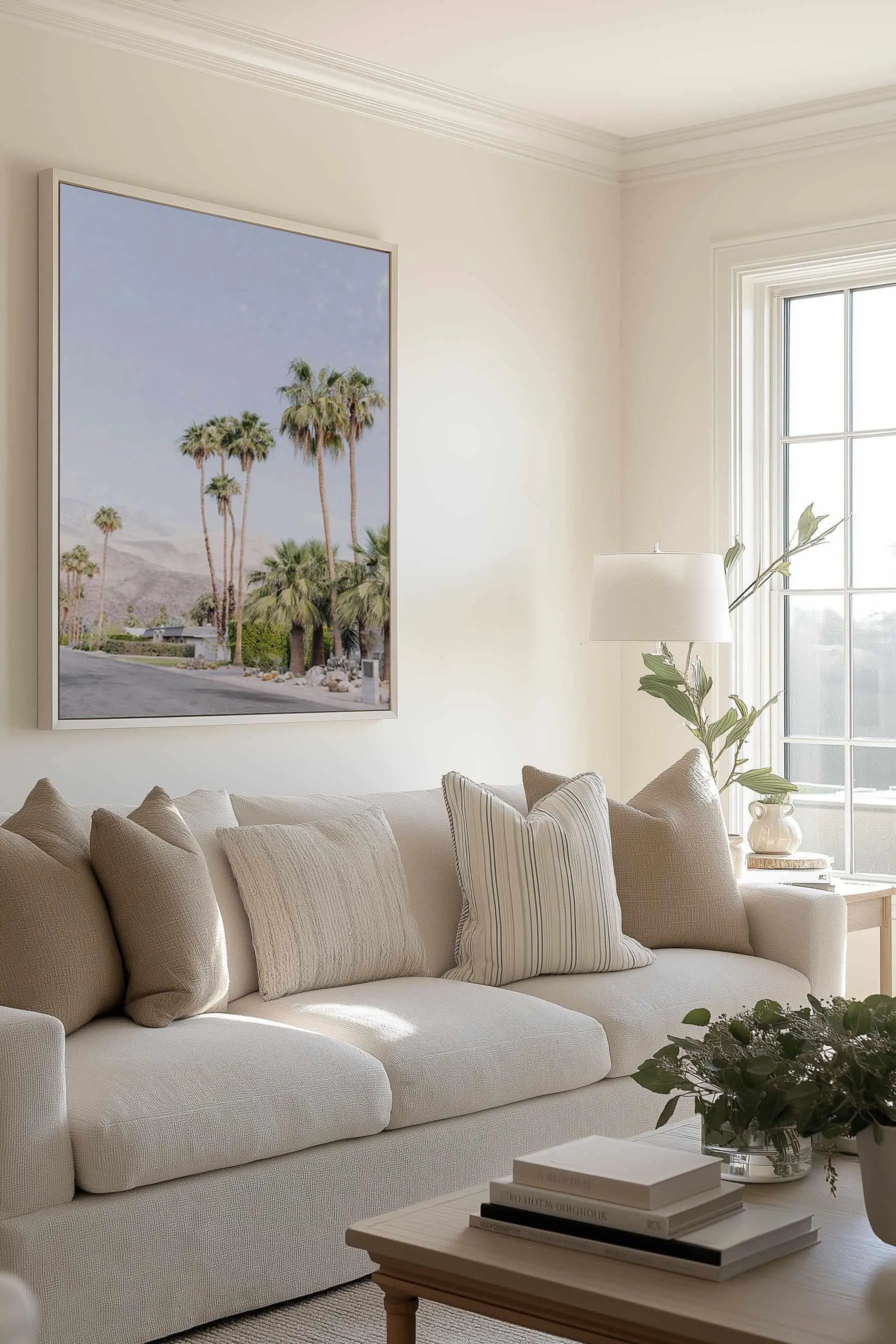 Mountain View Drive, Palm Springs | Framed Canvas Art Print from Olive et Oriel where you can shop wallpaper and artworks online