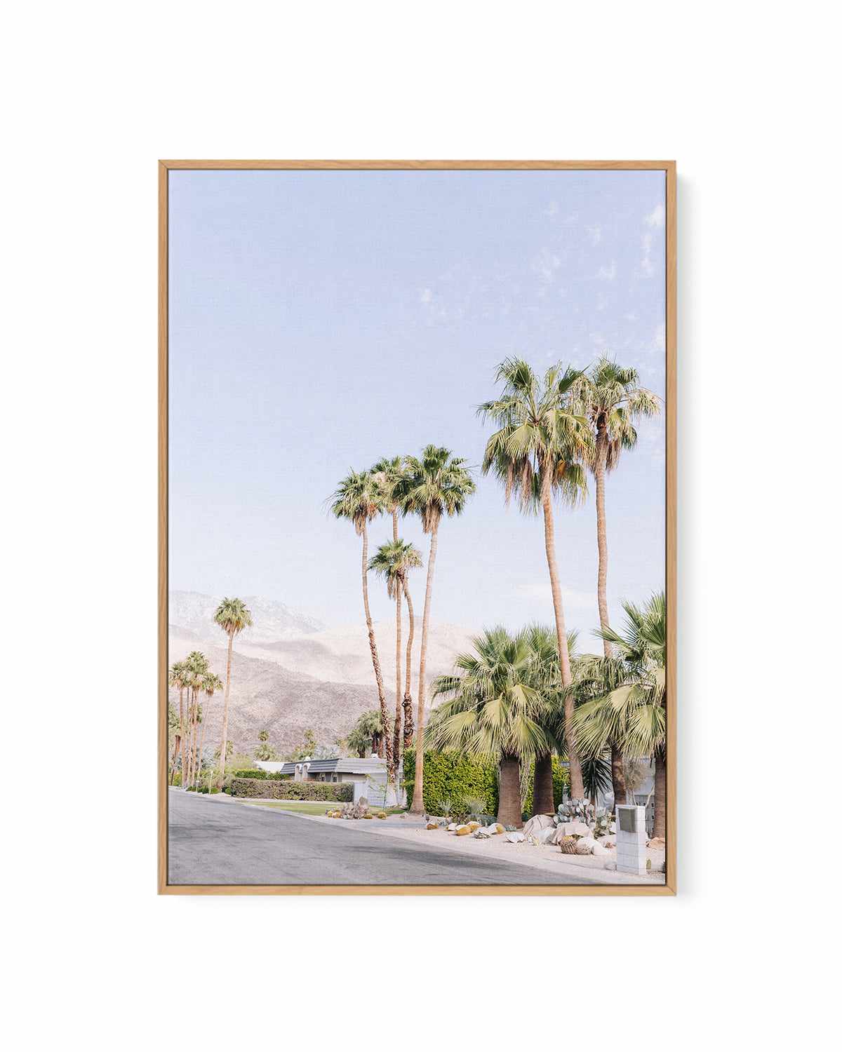 Mountain View Drive, Palm Springs | Framed Canvas Art Print