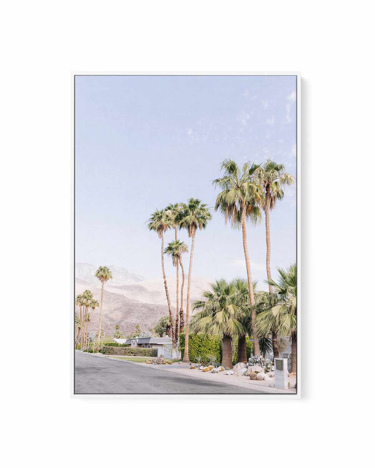 Mountain View Drive, Palm Springs | Framed Canvas Art Print