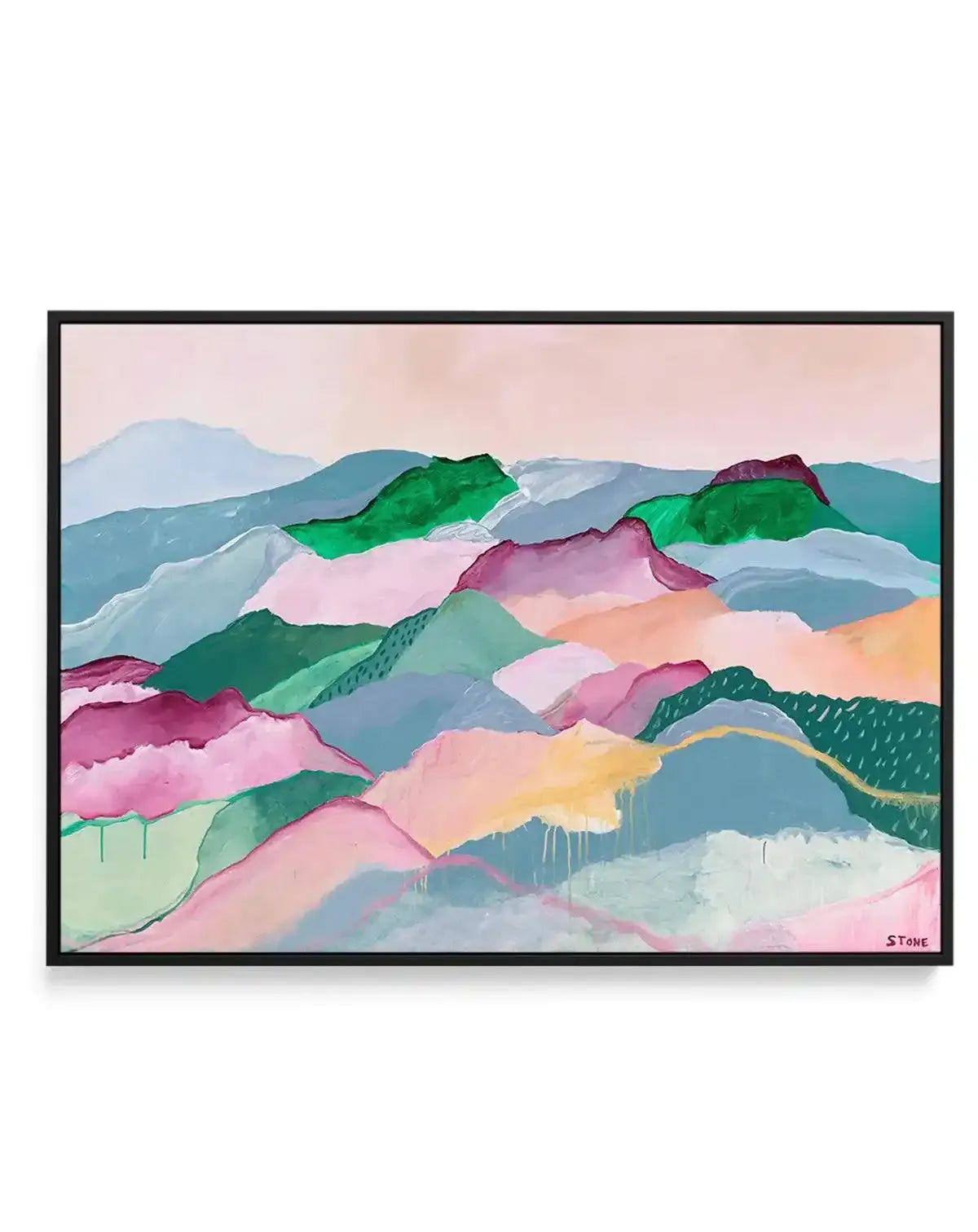Mountain Views by Belinda Stone | Framed Canvas-CANVAS-You can shop wall art online with Olive et Oriel for everything from abstract art to fun kids wall art. Our beautiful modern art prints and canvas art are available from large canvas prints to wall art paintings and our proudly Australian artwork collection offers only the highest quality framed large wall art and canvas art Australia - You can buy fashion photography prints or Hampton print posters and paintings on canvas from Olive et Orie