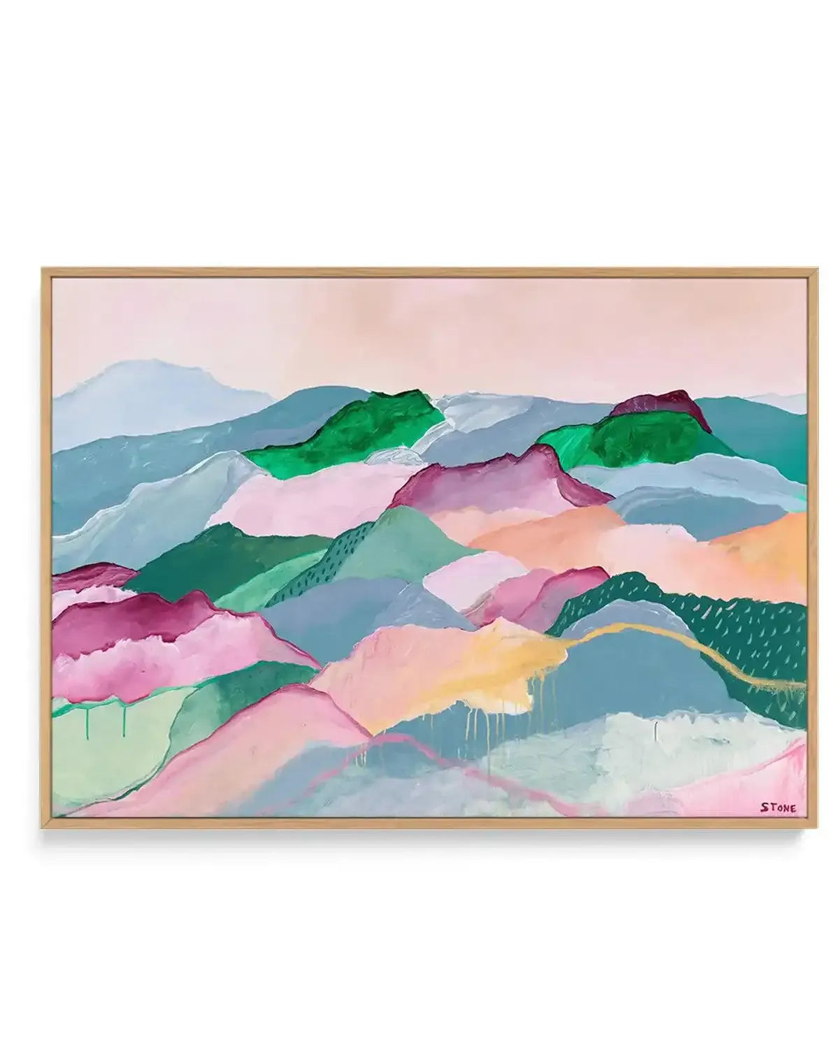 Mountain Views by Belinda Stone | Framed Canvas-CANVAS-You can shop wall art online with Olive et Oriel for everything from abstract art to fun kids wall art. Our beautiful modern art prints and canvas art are available from large canvas prints to wall art paintings and our proudly Australian artwork collection offers only the highest quality framed large wall art and canvas art Australia - You can buy fashion photography prints or Hampton print posters and paintings on canvas from Olive et Orie