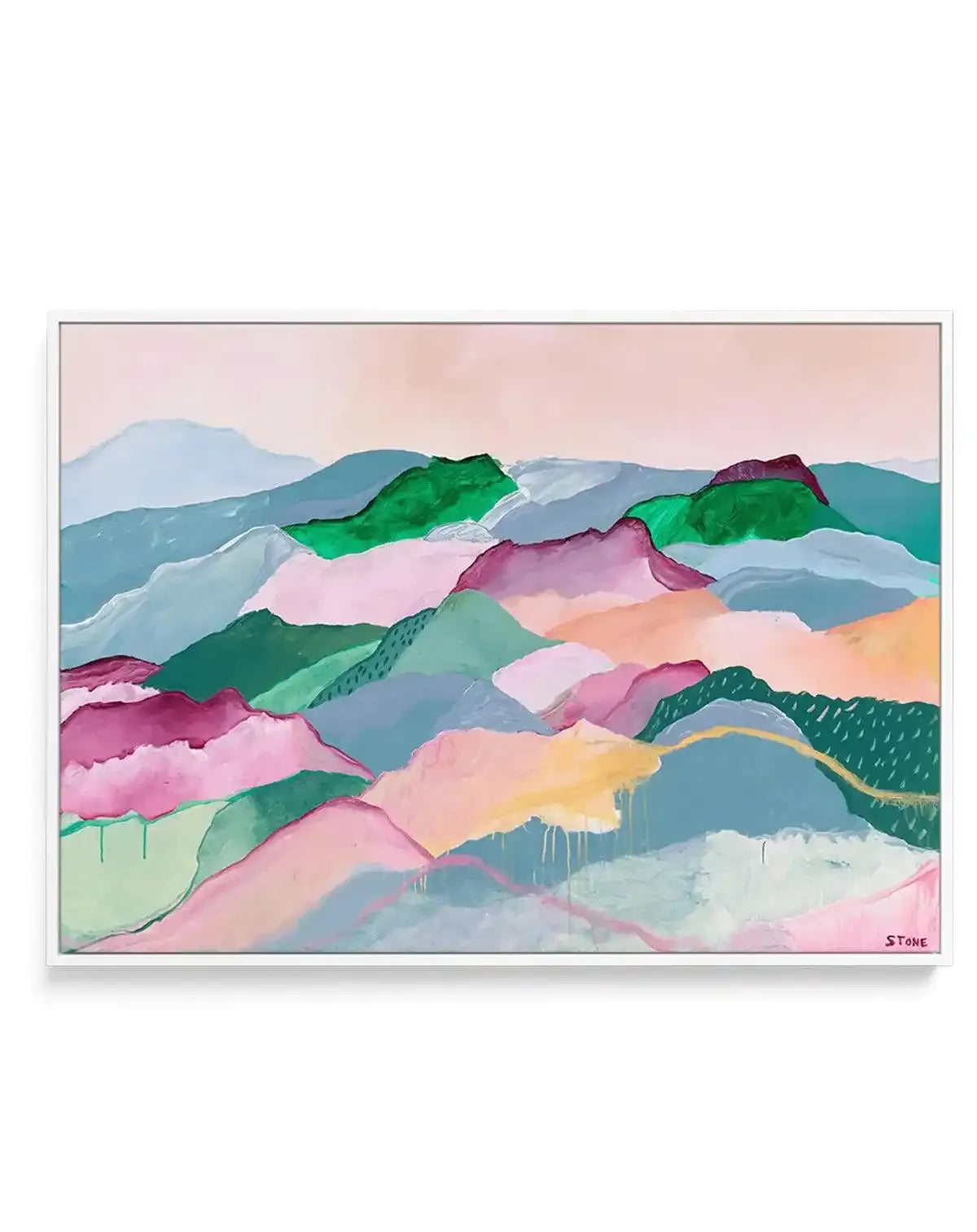 Mountain Views by Belinda Stone | Framed Canvas-CANVAS-You can shop wall art online with Olive et Oriel for everything from abstract art to fun kids wall art. Our beautiful modern art prints and canvas art are available from large canvas prints to wall art paintings and our proudly Australian artwork collection offers only the highest quality framed large wall art and canvas art Australia - You can buy fashion photography prints or Hampton print posters and paintings on canvas from Olive et Orie