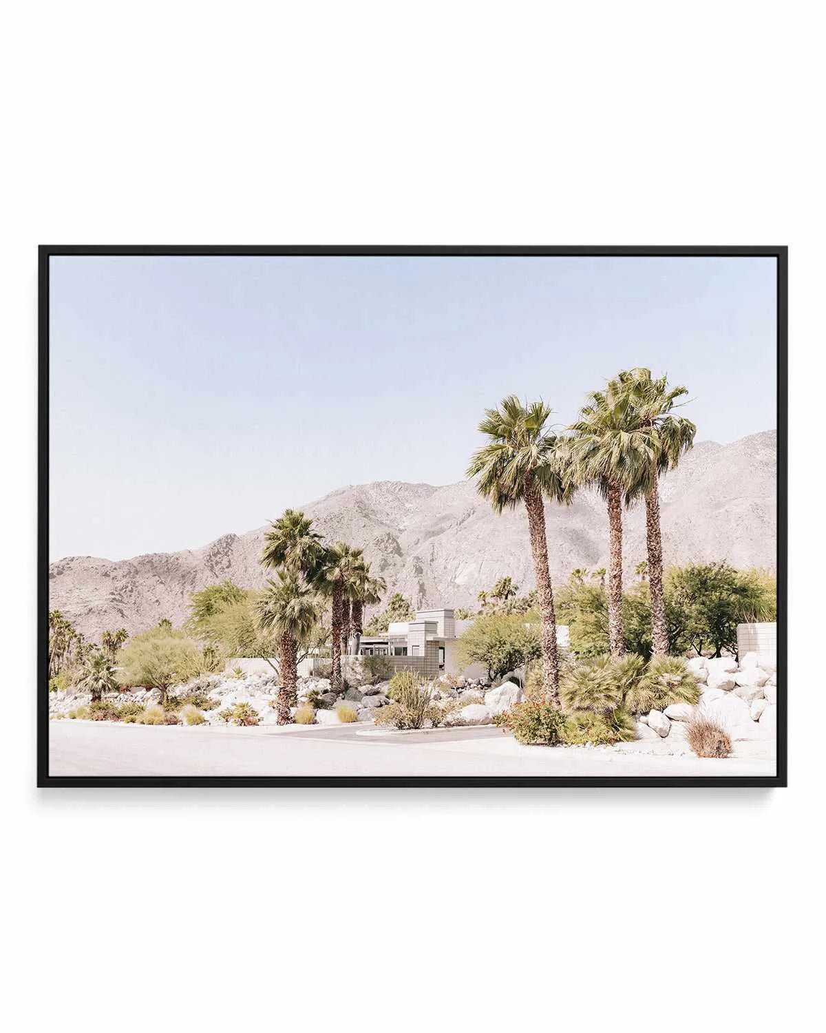 Mountain Views, Palm Springs | Framed Canvas Art Print from Olive et Oriel where you can shop wallpaper and artworks online