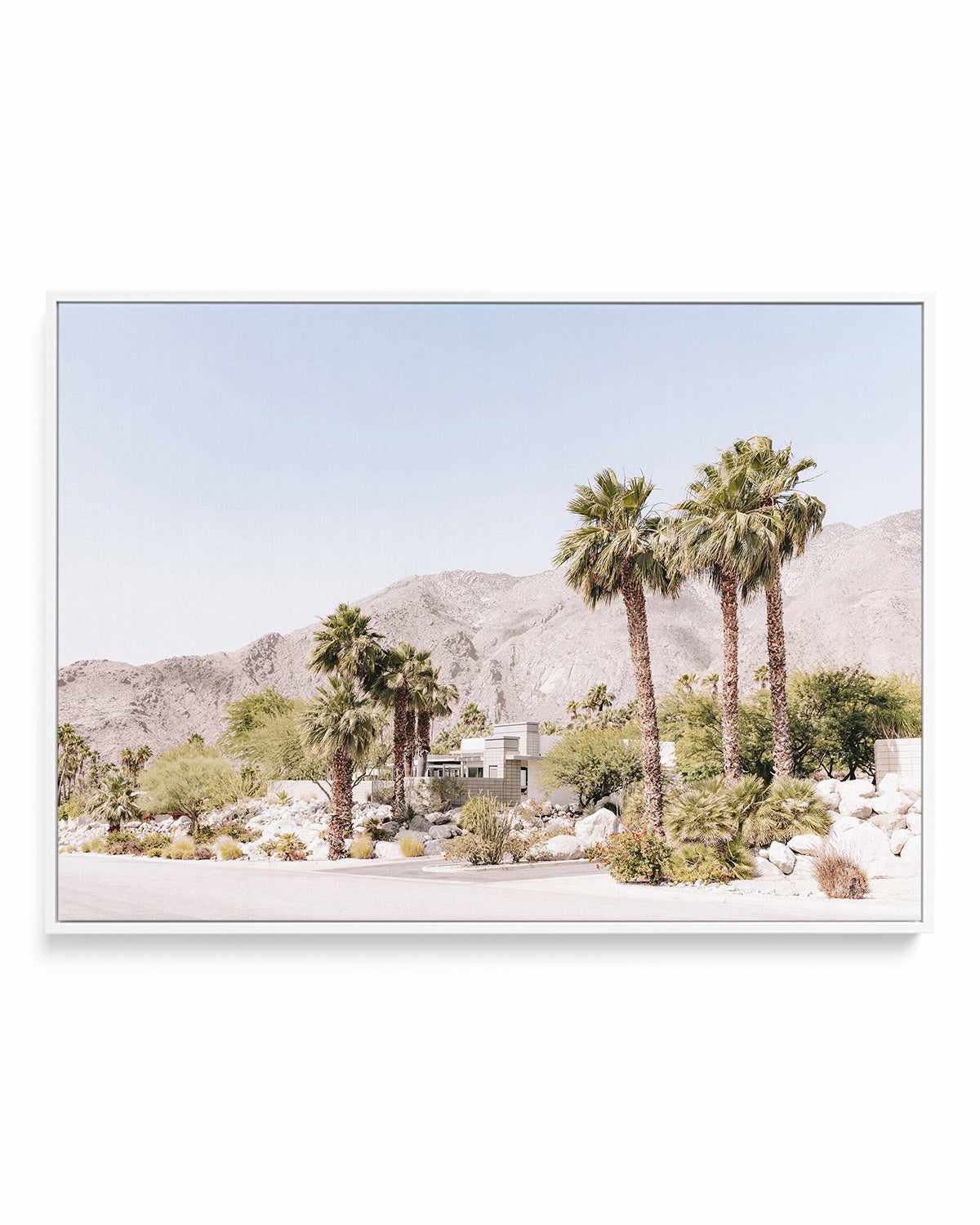 Mountain Views, Palm Springs | Framed Canvas Art Print