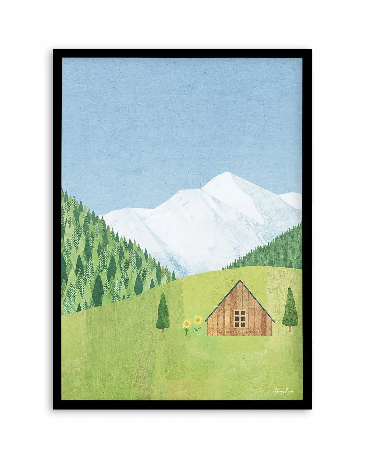 Mountain Chalet by Henry Rivers Art Print from Olive et Oriel where you can shop wallpaper and artworks online