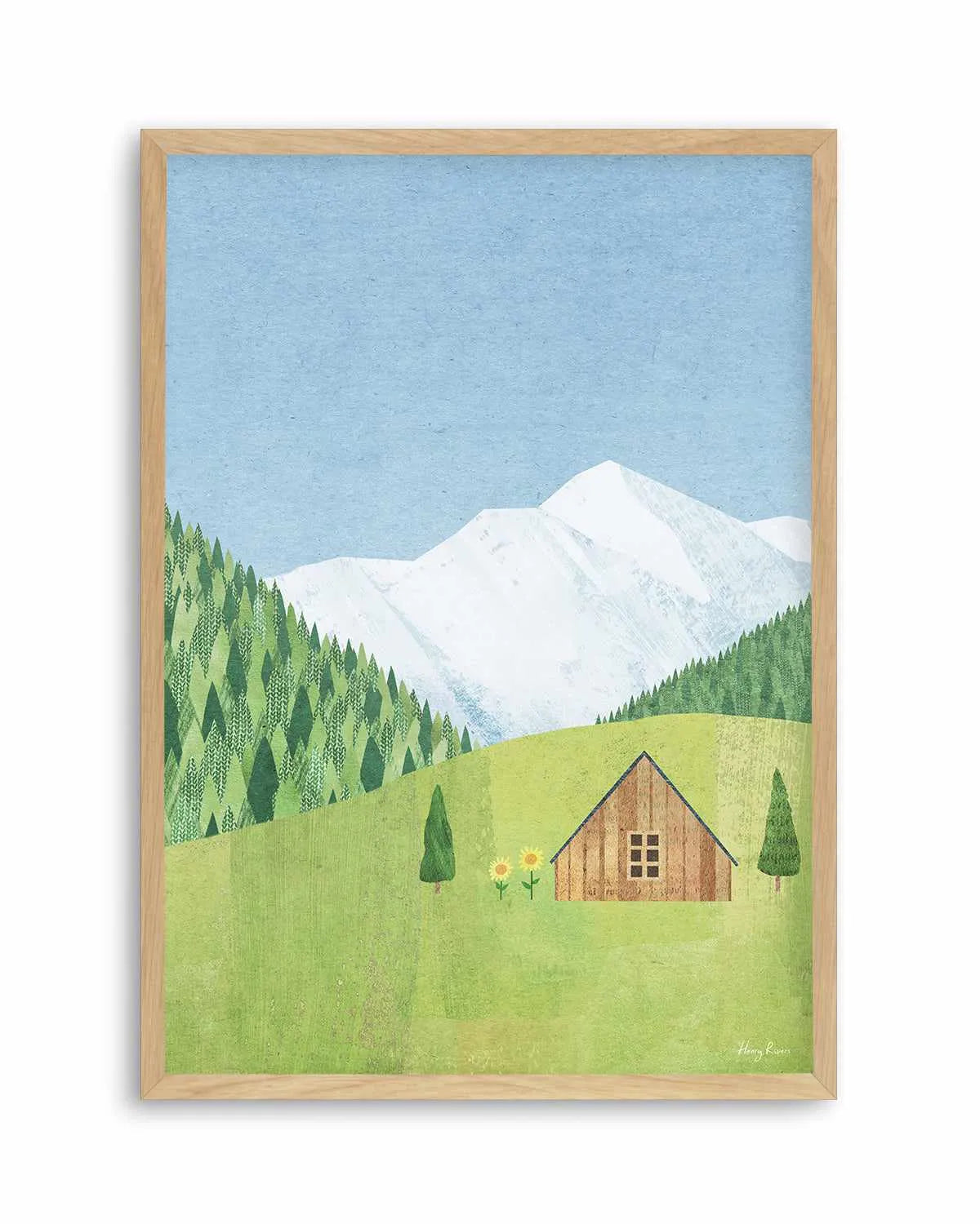 Mountain Chalet by Henry Rivers Art Print from Olive et Oriel where you can shop wallpaper and artworks online
