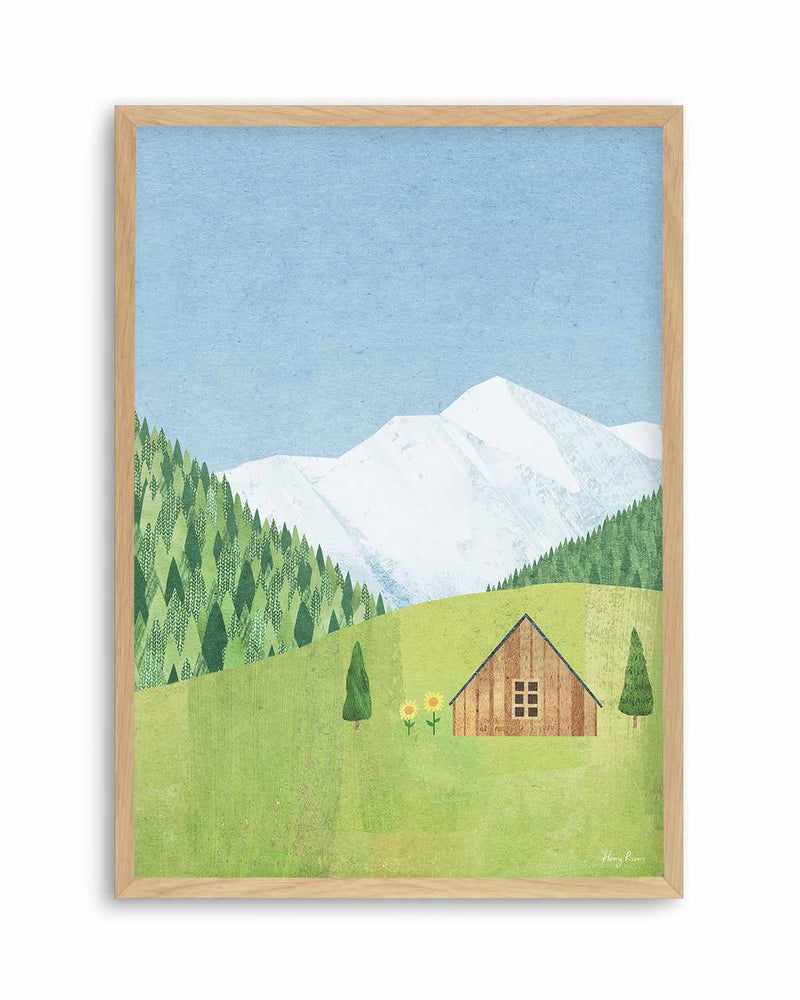 Mountain Chalet by Henry Rivers Art Print