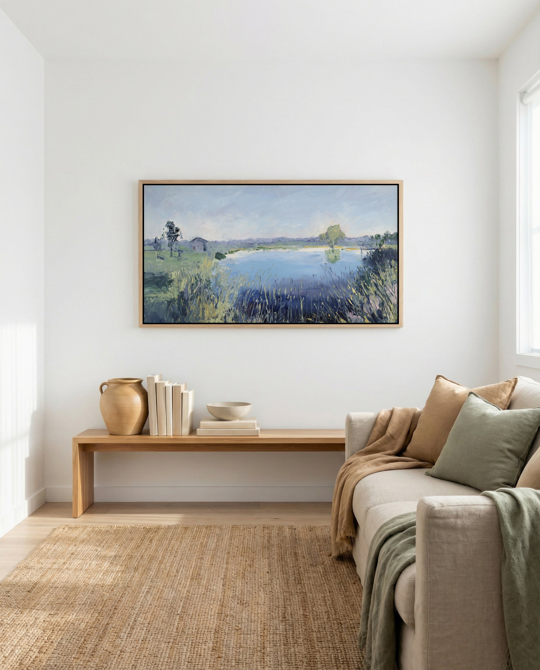 Mudgee Vineyard Dam by Meredith Howse | Panoramic Canvas Art Print
