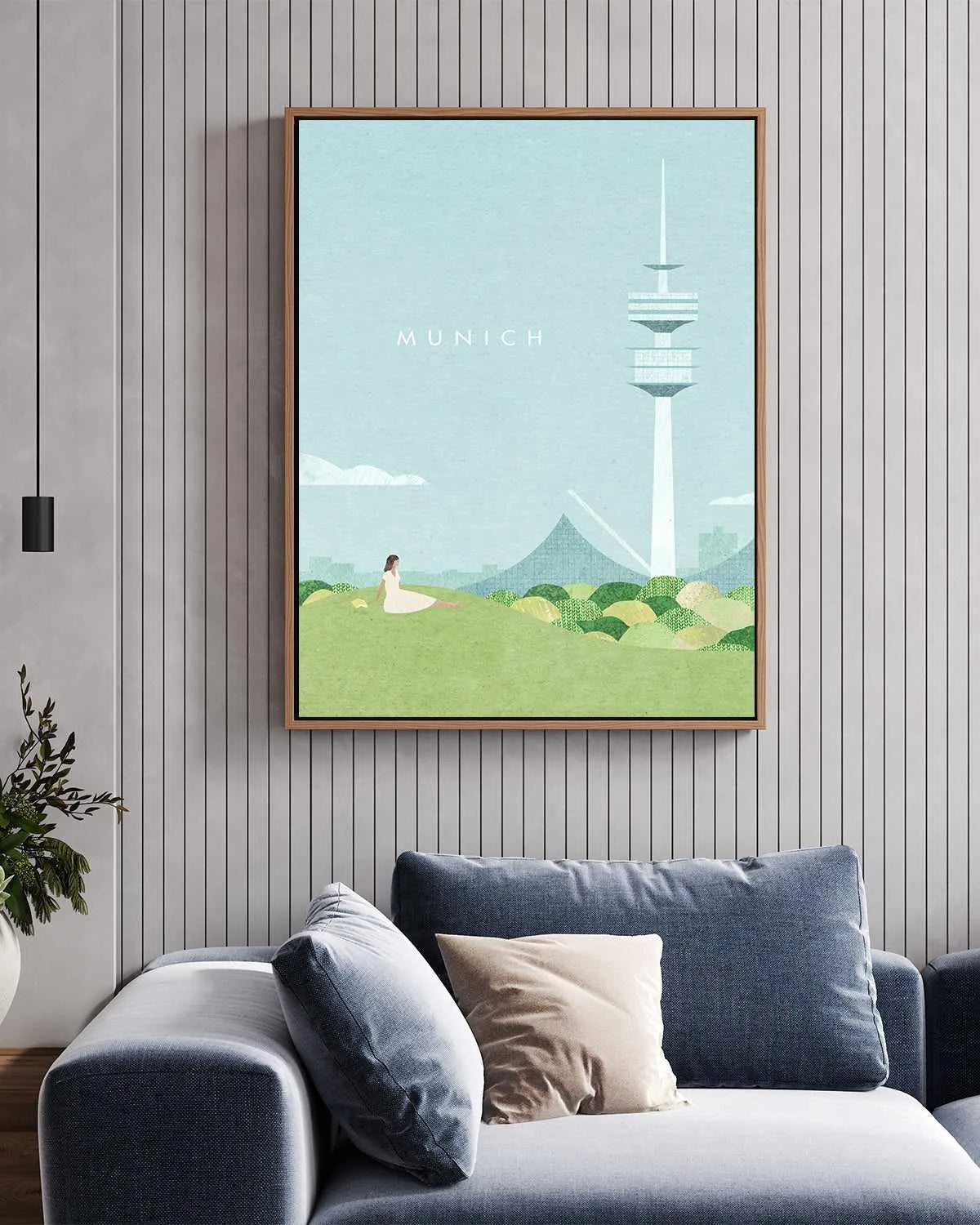 Munich by Henry Rivers | Framed Canvas Art Print from Olive et Oriel where you can shop wallpaper and artworks online