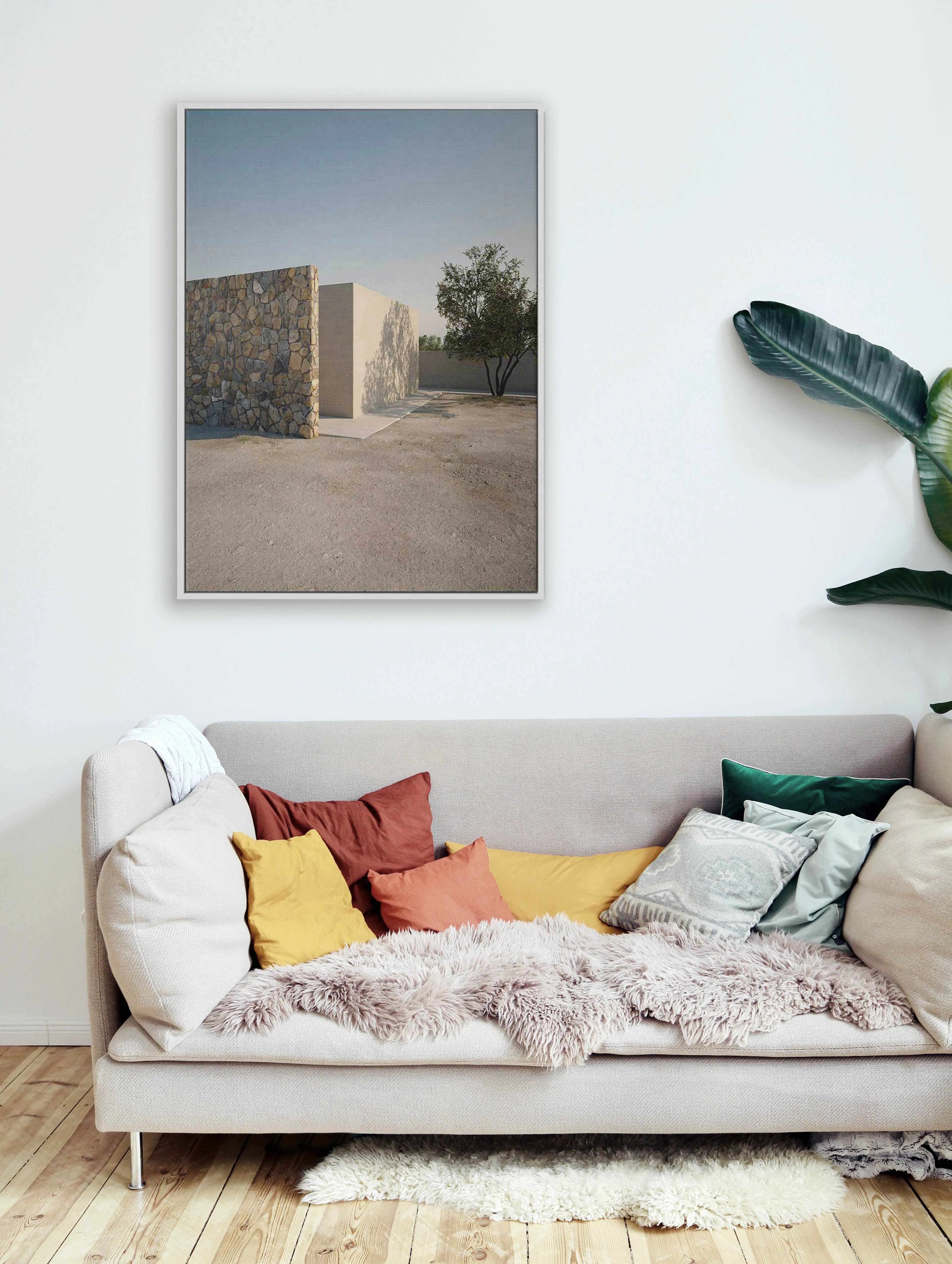Muro by Guachinarte | Framed Canvas Art Print from Olive et Oriel where you can shop wallpaper and artworks online