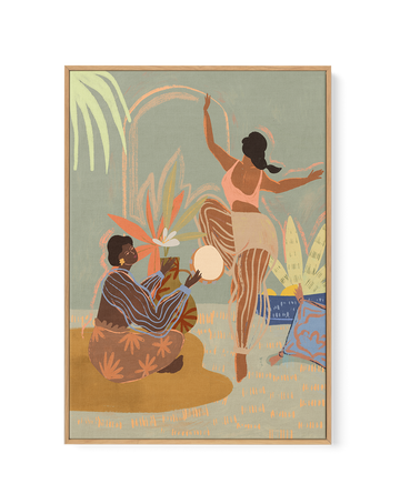 Music and Dance I by Arty Guava | Framed Canvas Art Print from Olive et Oriel where you can shop wallpaper and artworks online