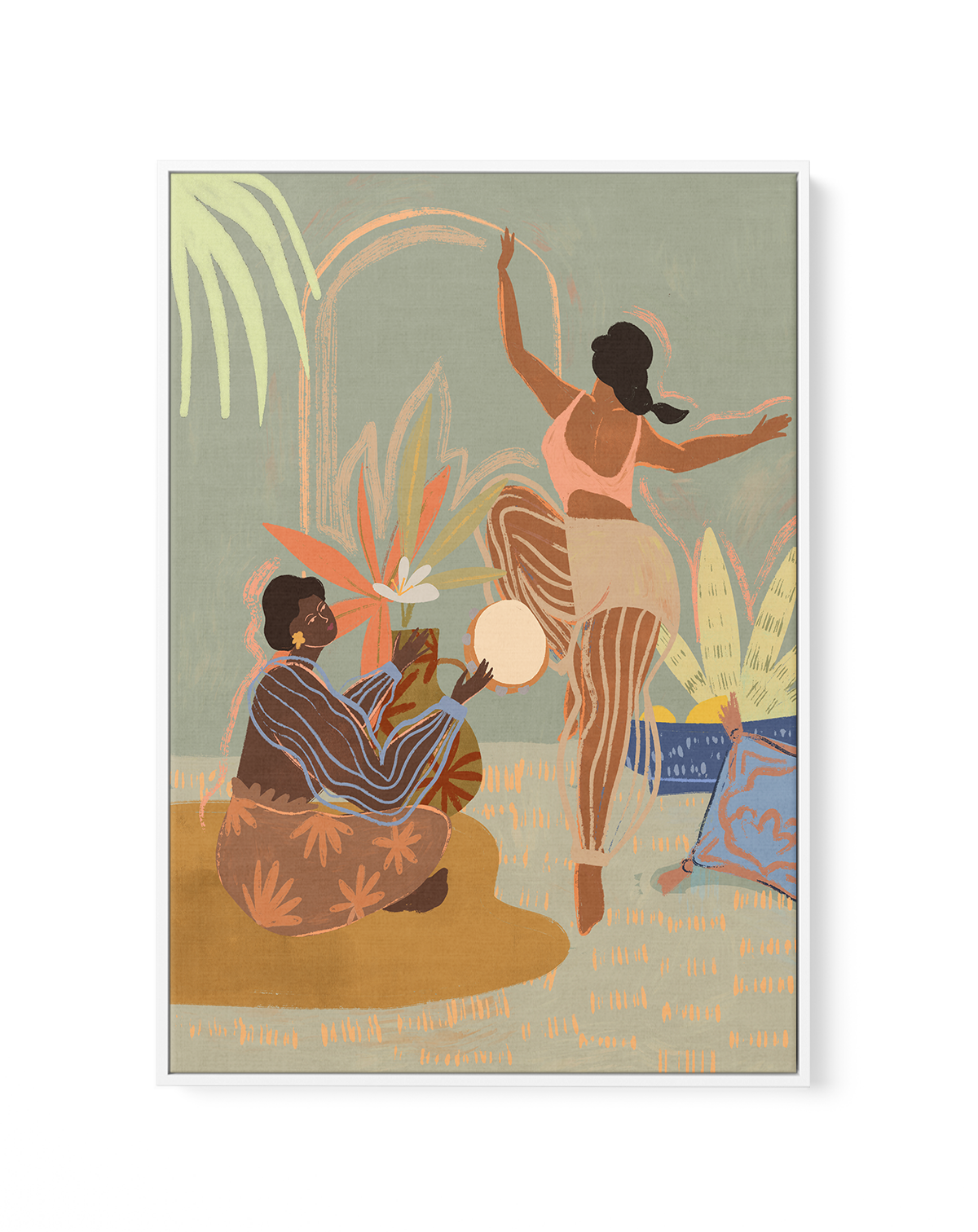 Music and Dance I by Arty Guava | Framed Canvas Art Print