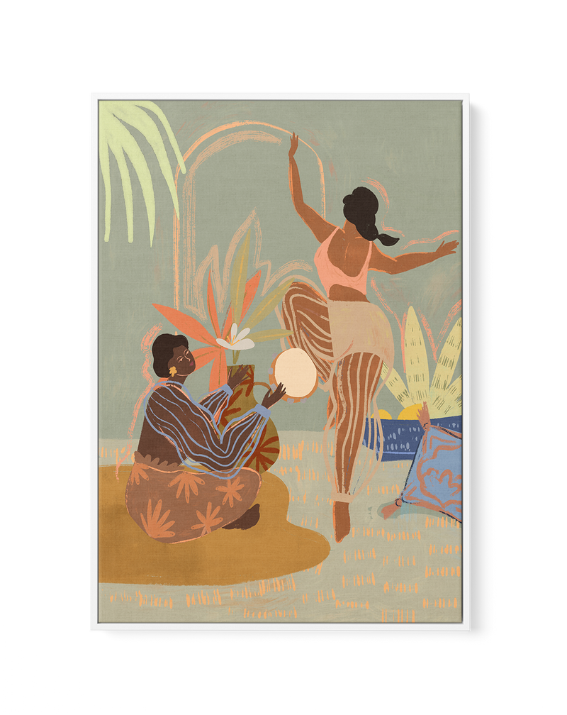 Music and Dance I by Arty Guava | Framed Canvas Art Print