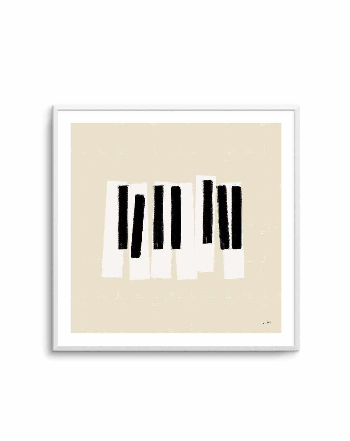 Musical Abstract III Cream | Art Print