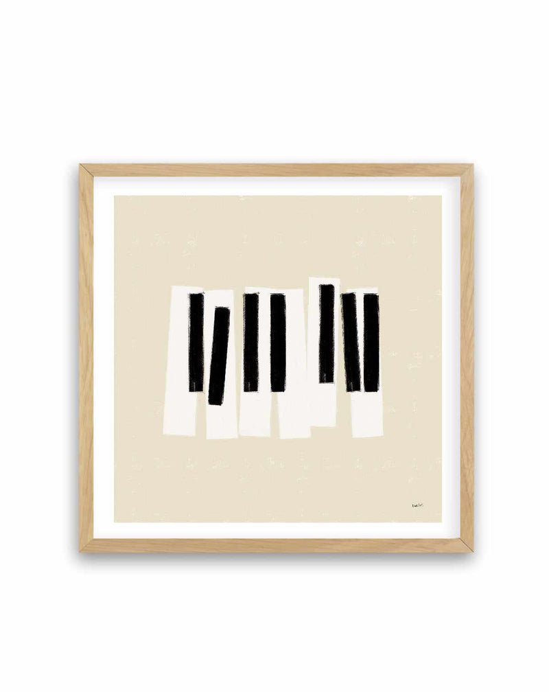 Musical Abstract III Cream | Art Print