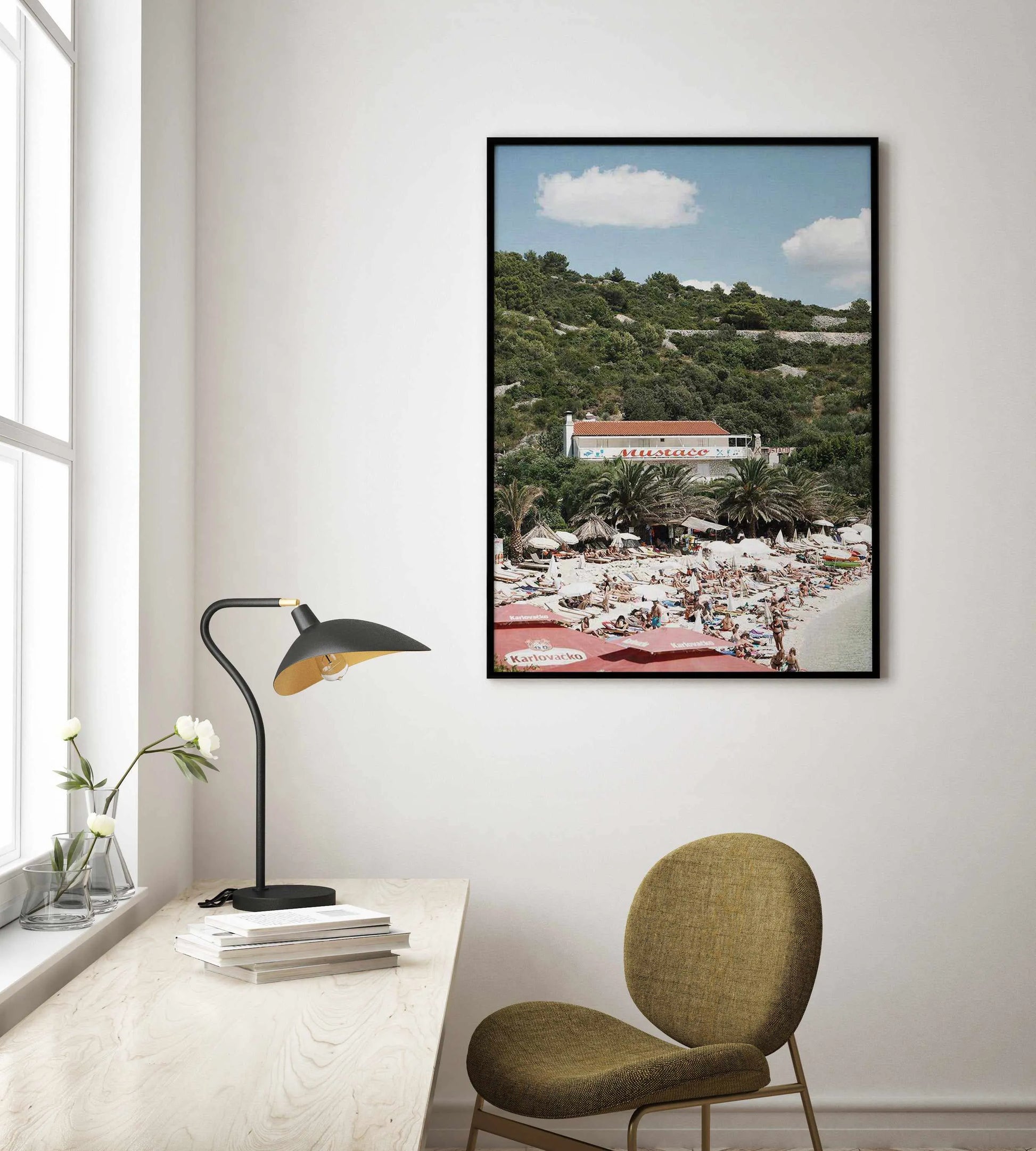 Mustaco by Renee Rae | Framed Canvas Art Print from Olive et Oriel where you can shop wallpaper and artworks online