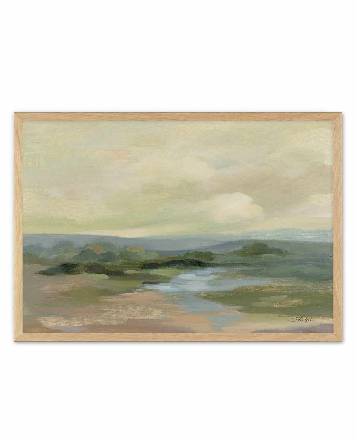 Muted Green Landscape | Art Print