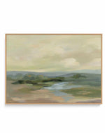 Muted Green Landscape | Framed Canvas Art Print