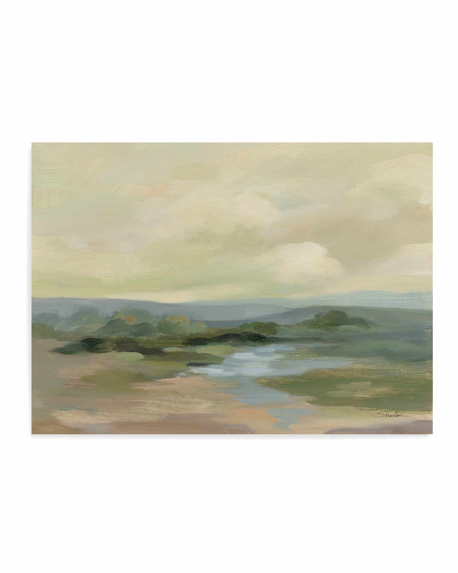 Muted Green Landscape | Art Print