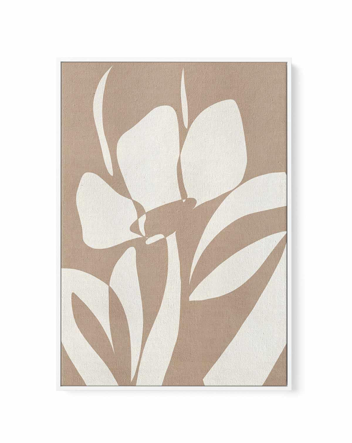 Muted Petals No 3 by Shatha Al Dafai | Framed Canvas Art Print from Olive et Oriel where you can shop wallpaper and artworks online