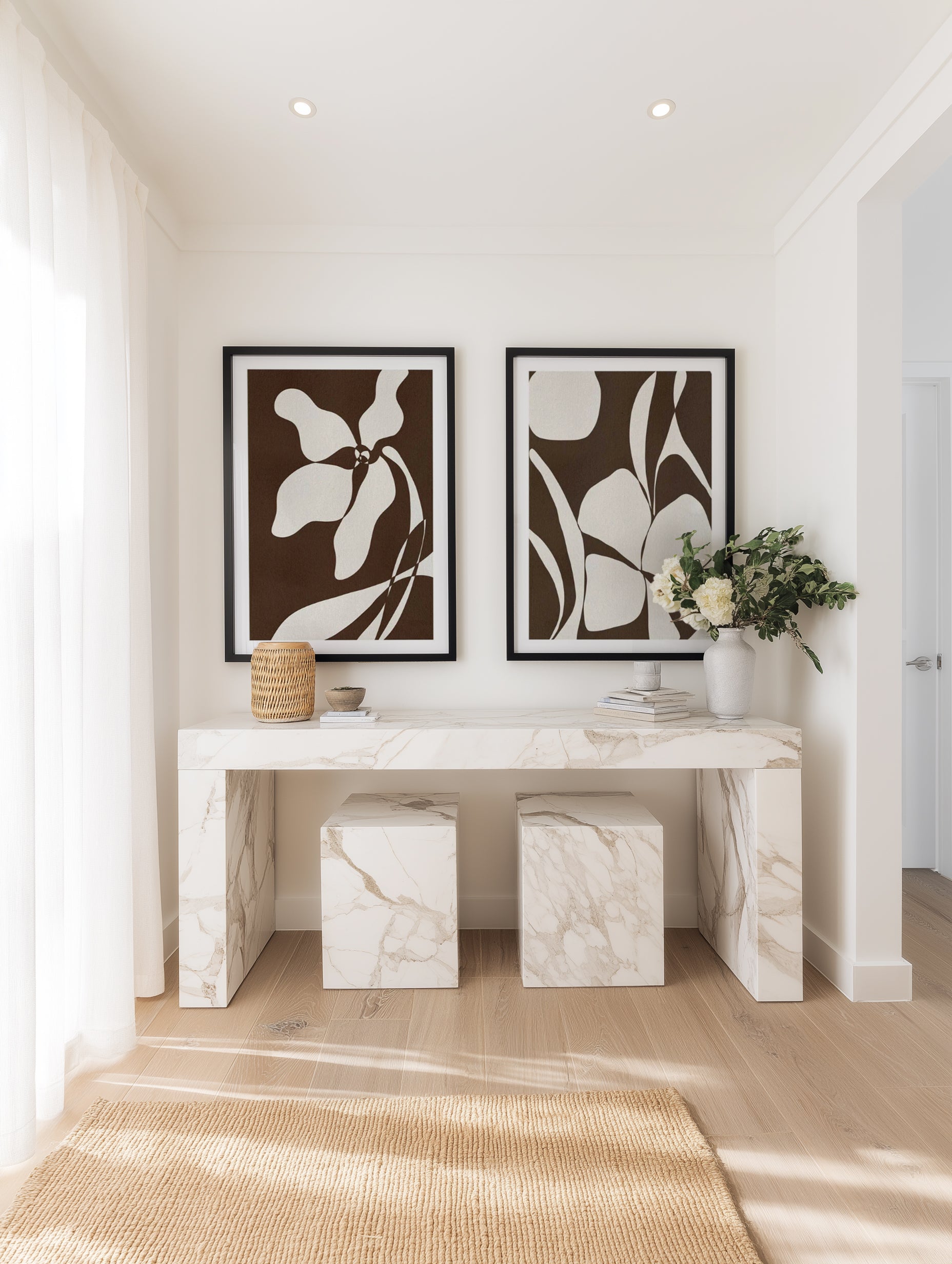 Muted Petals No 5 by Shatha Al Dafai | Art Print from Olive et Oriel where you can shop wallpaper and artworks online