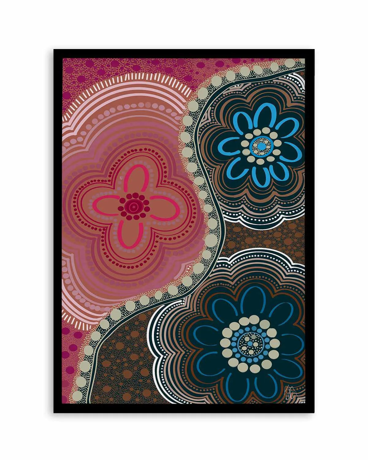 My Three by Kiz Costelloe Art Print from Olive et Oriel where you can shop wallpaper and artworks online