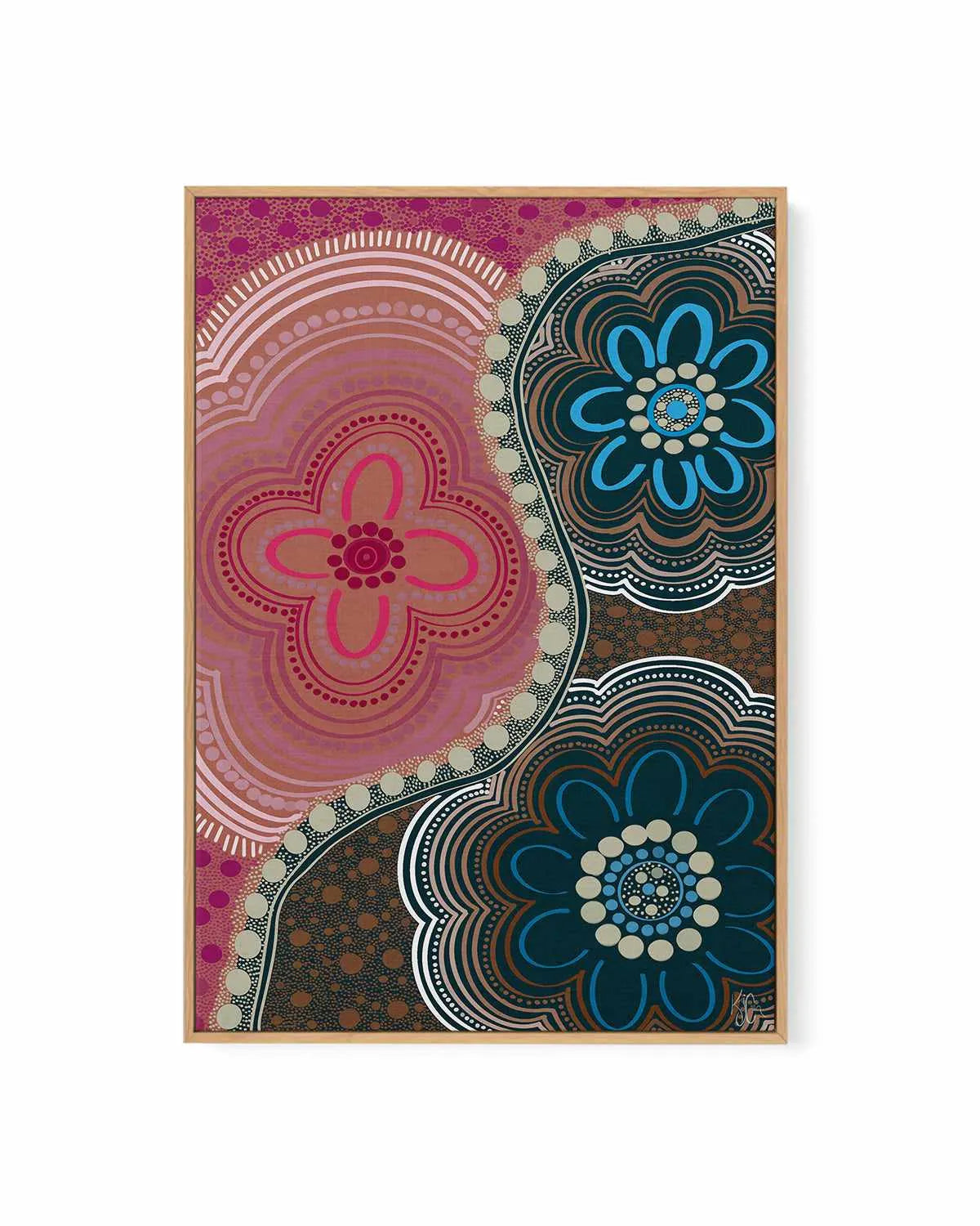 My Three by Kiz Costelloe | Framed Canvas Art Print from Olive et Oriel where you can shop wallpaper and artworks online