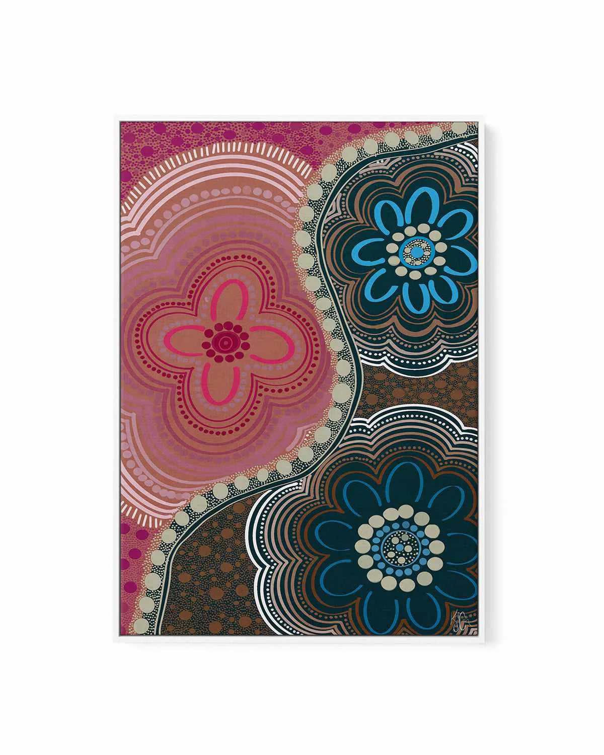 My Three by Kiz Costelloe | Framed Canvas Art Print from Olive et Oriel where you can shop wallpaper and artworks online